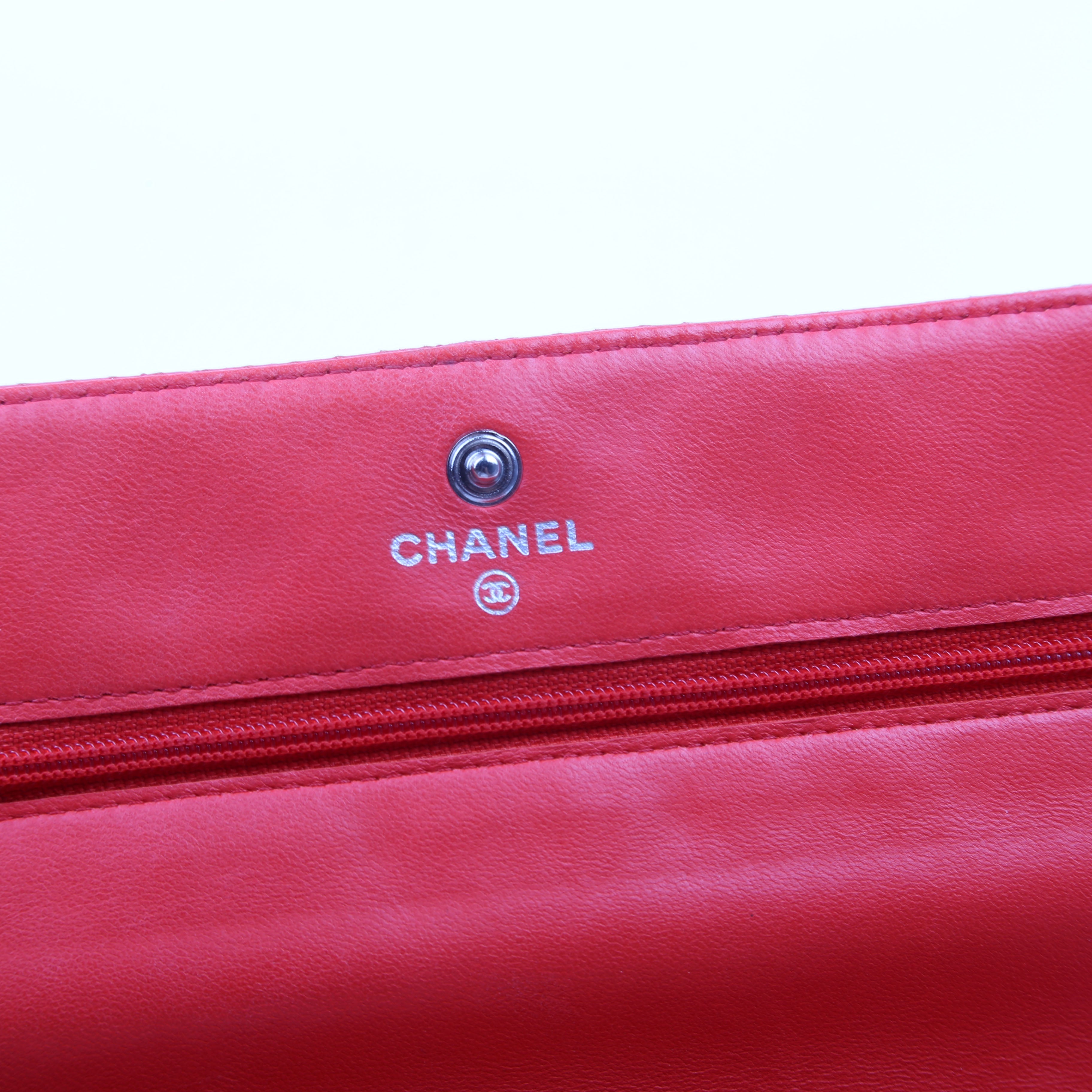 Chanel WOC Perforated Leather 11M Coral