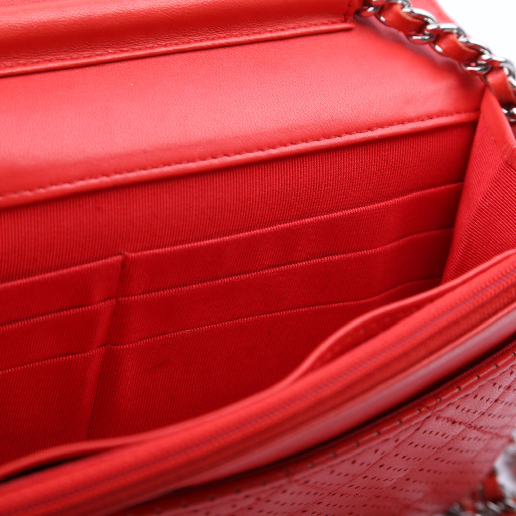Chanel WOC Perforated Leather 11M Coral