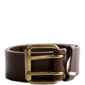 Chanel Square Buckle CC Logo Leather Belt Size 70/28 Brown