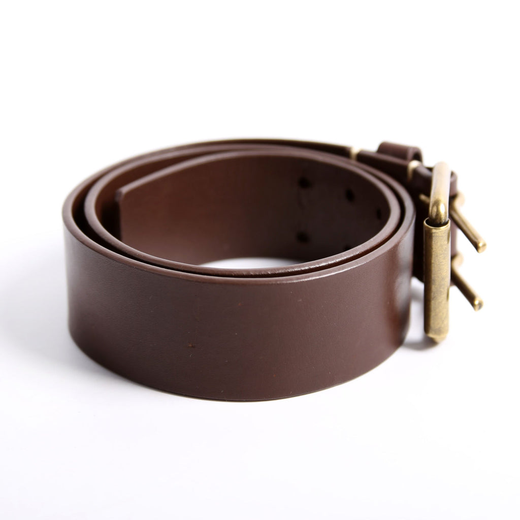 Chanel Square Buckle CC Logo Leather Belt Size 70/28 Brown