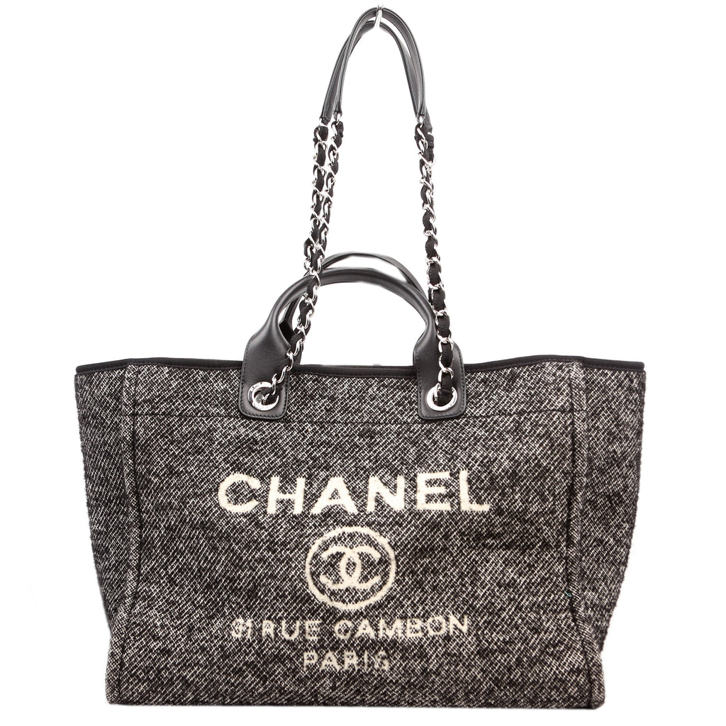 Chanel Deauville Medium Mixed Fibers Black