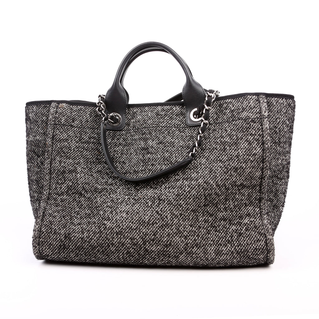 Chanel Deauville Medium Mixed Fibers Black
