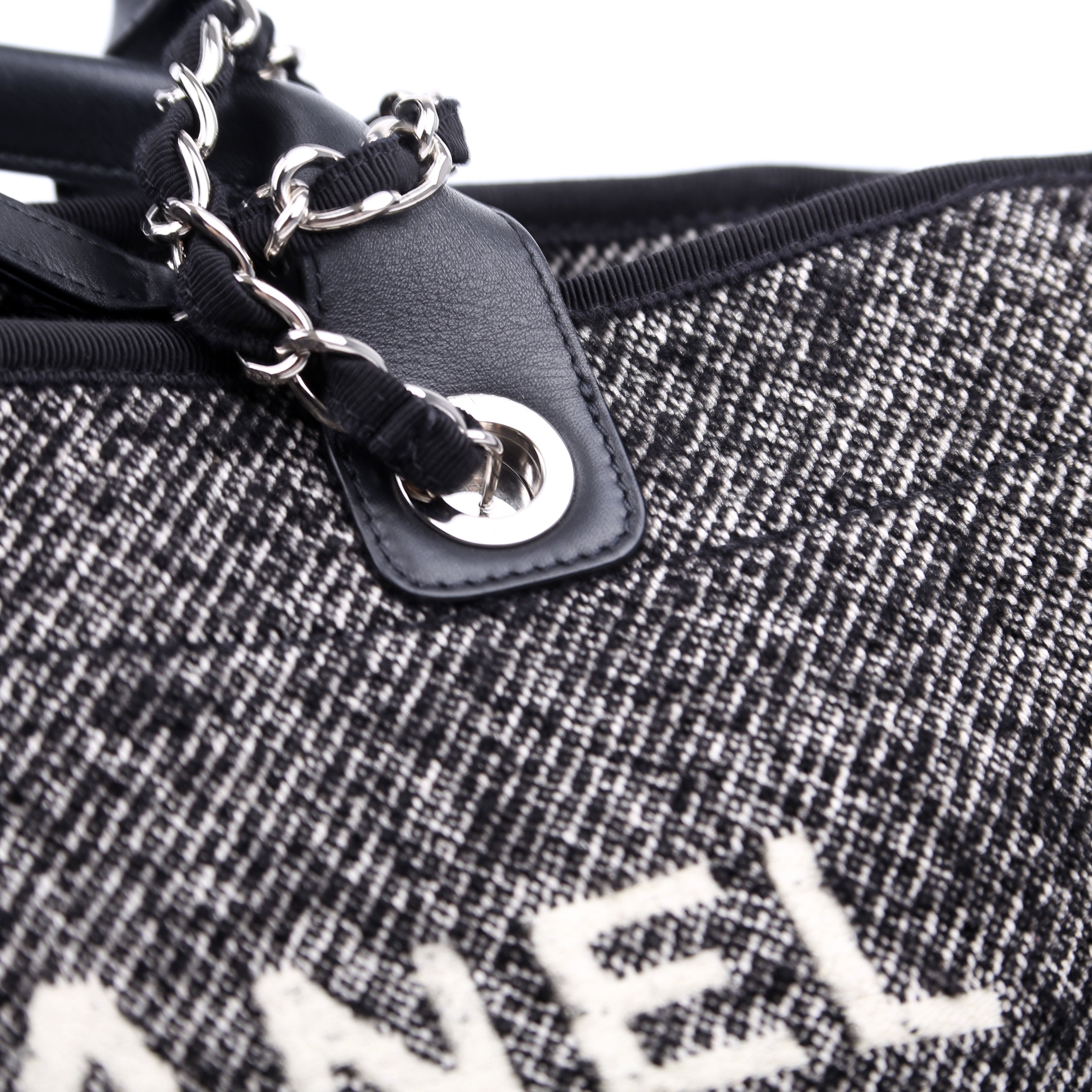 Chanel Deauville Medium Mixed Fibers Black