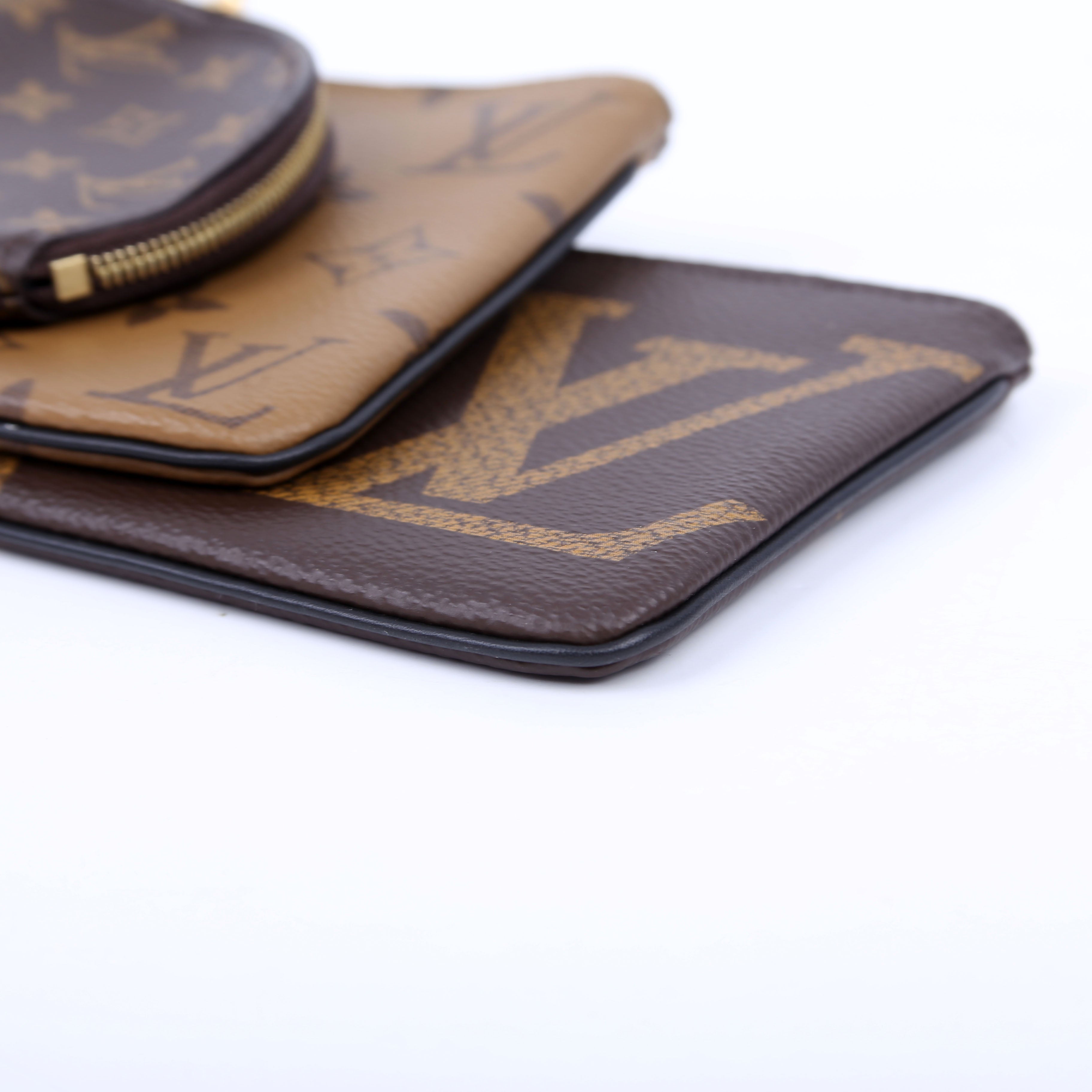 Louis Vuitton Trio Pochette Reversed Monogram