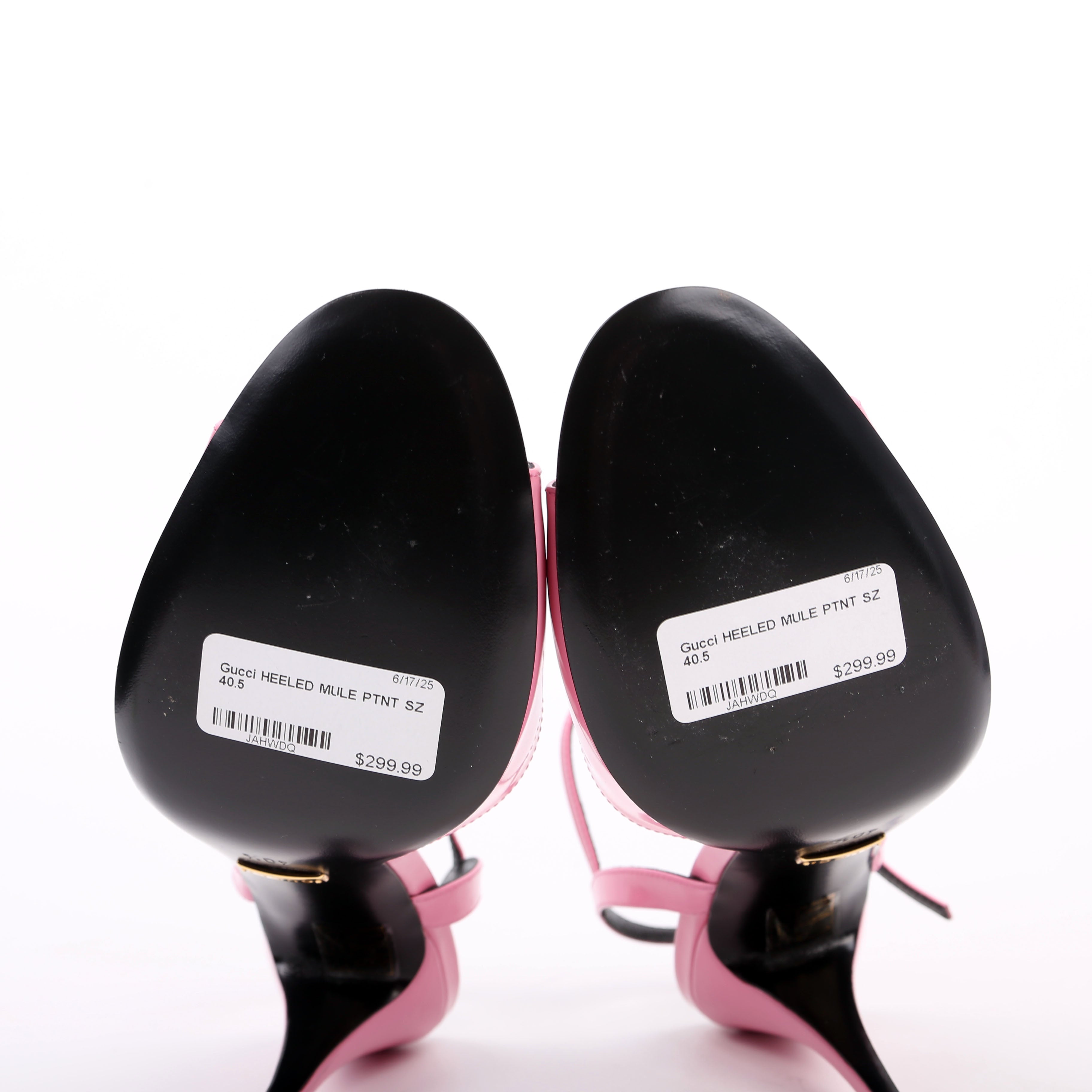 Gucci Heeled Mules Patent Size 40.5 Pink
