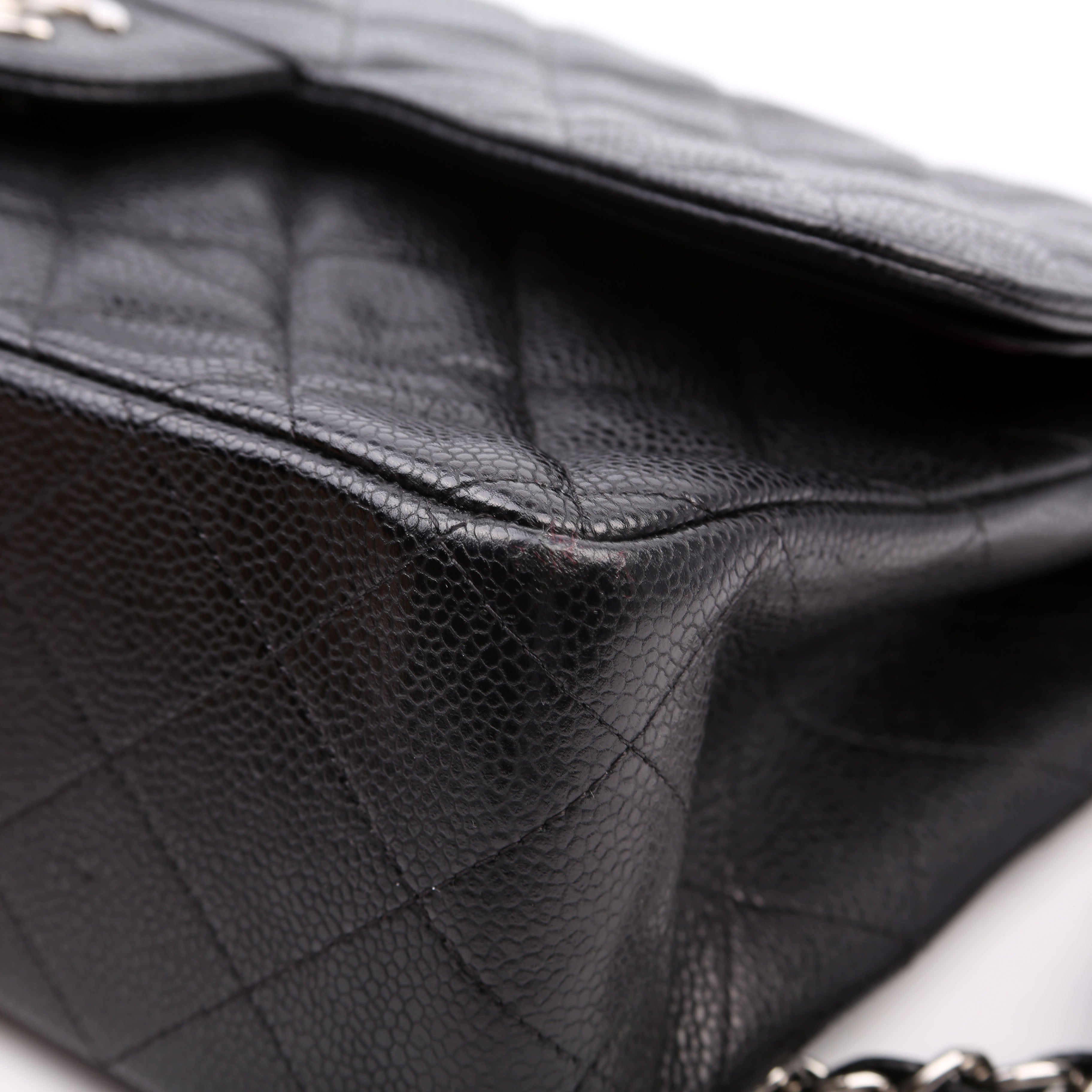 Chanel Classic Flap Jumbo Caviar 14-16M Black