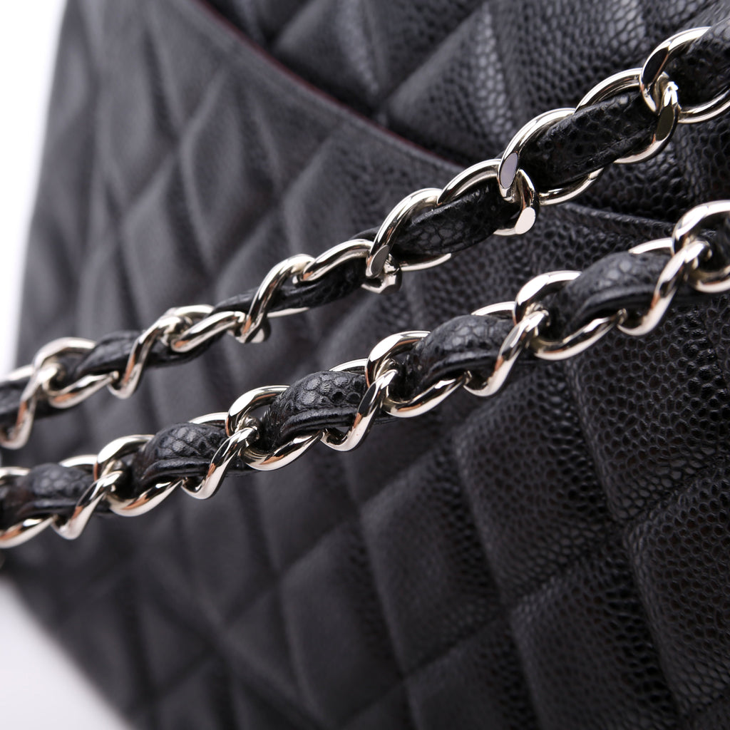 Chanel Classic Flap Jumbo Caviar 14-16M Black
