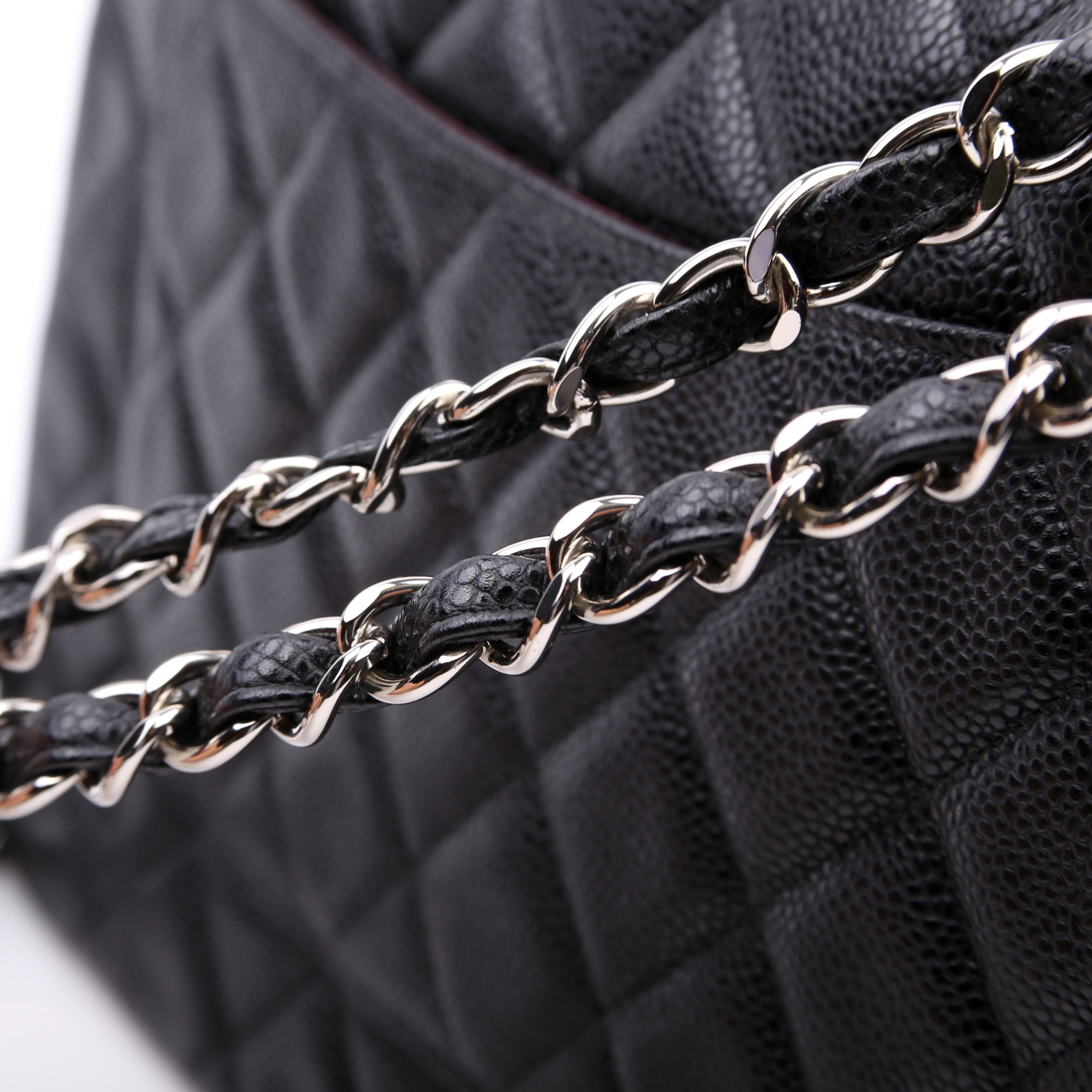 Chanel Classic Flap Jumbo Caviar 14-16M Black