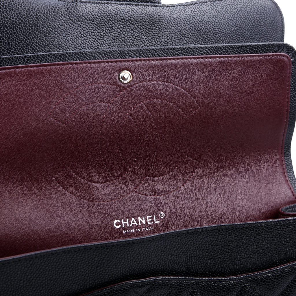 Chanel Classic Flap Jumbo Caviar 14-16M Black