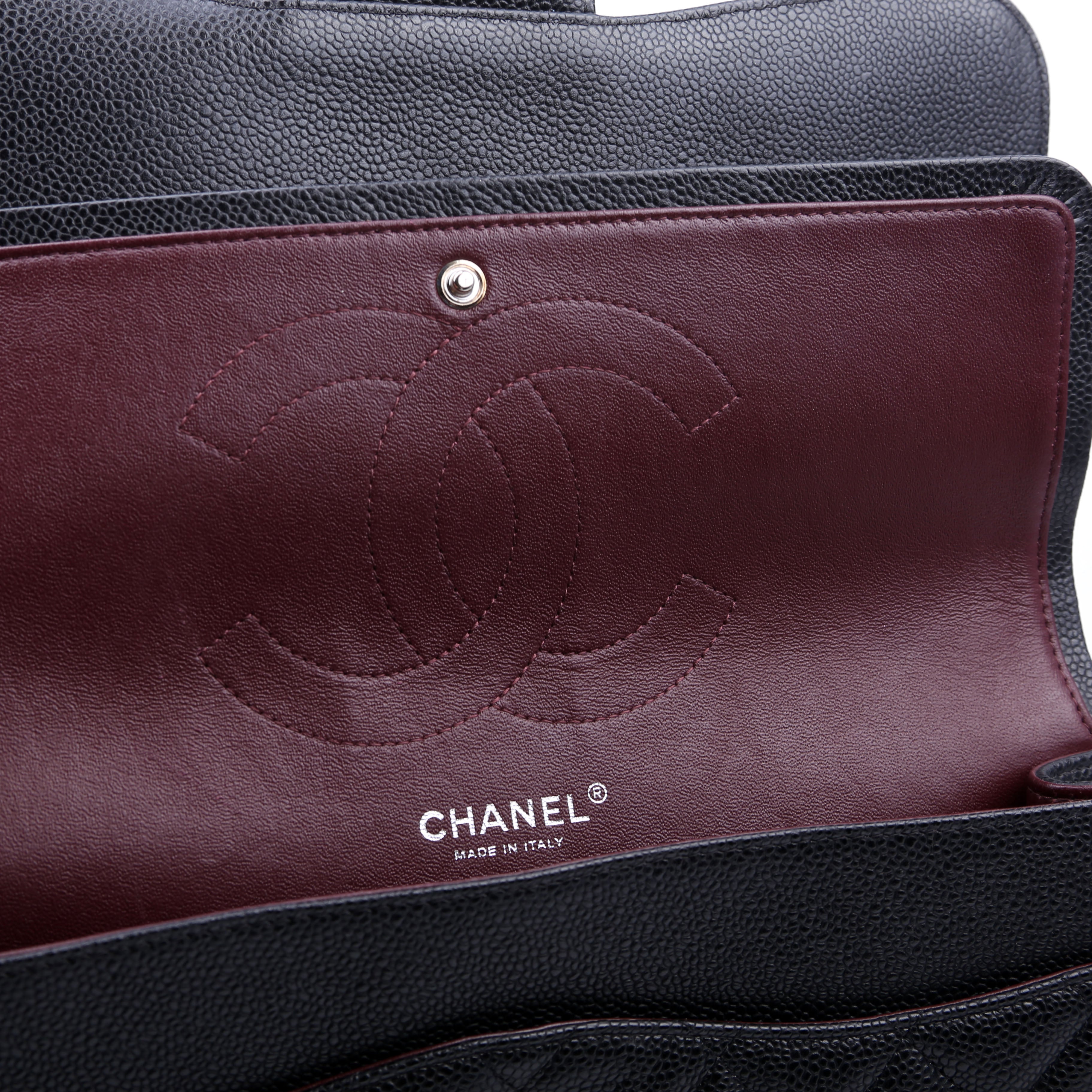 Chanel Classic Flap Jumbo Caviar 14-16M Black