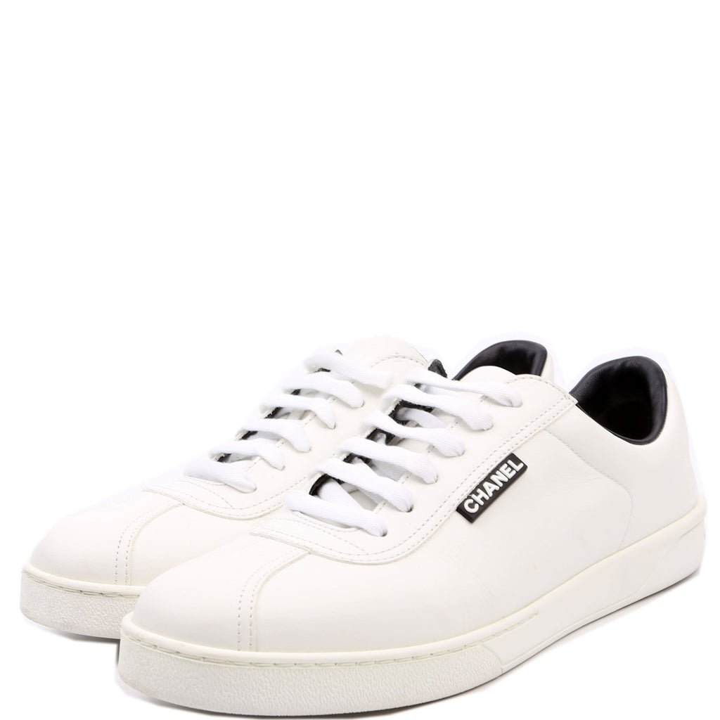 Chanel Uniform Sneakers Size 41.5 White/Black