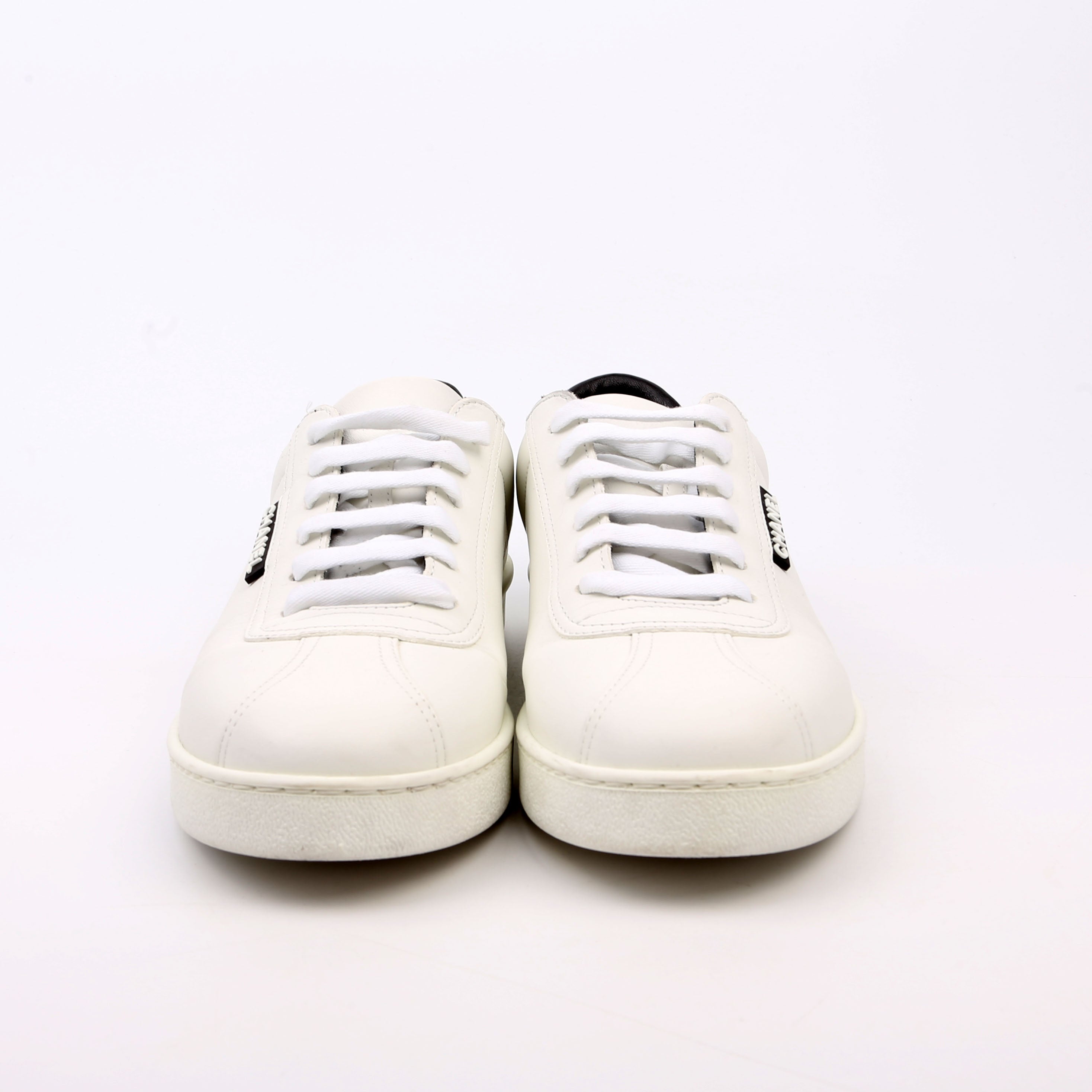 Chanel Uniform Sneakers Size 41.5 White/Black