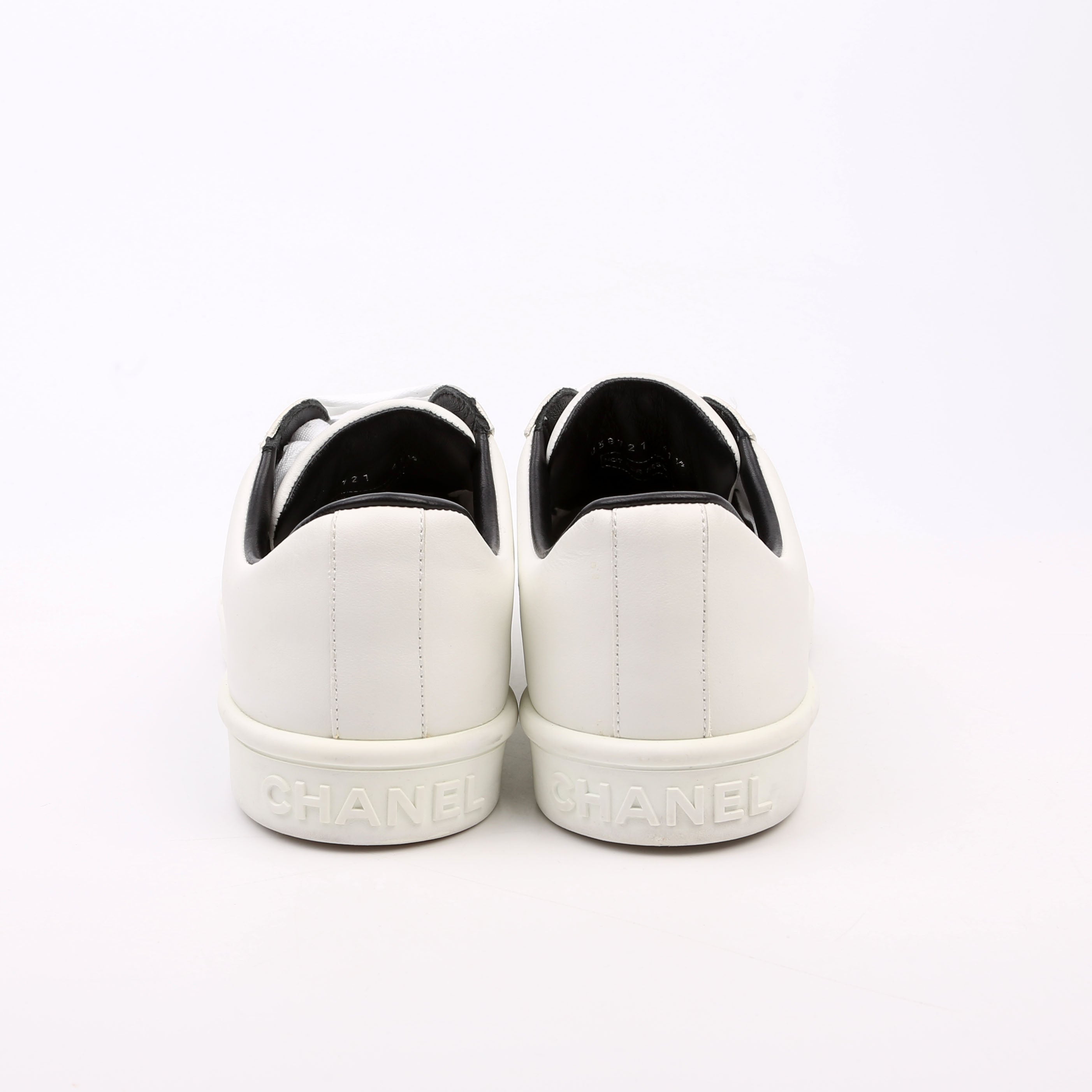 Chanel Uniform Sneakers Size 41.5 White/Black