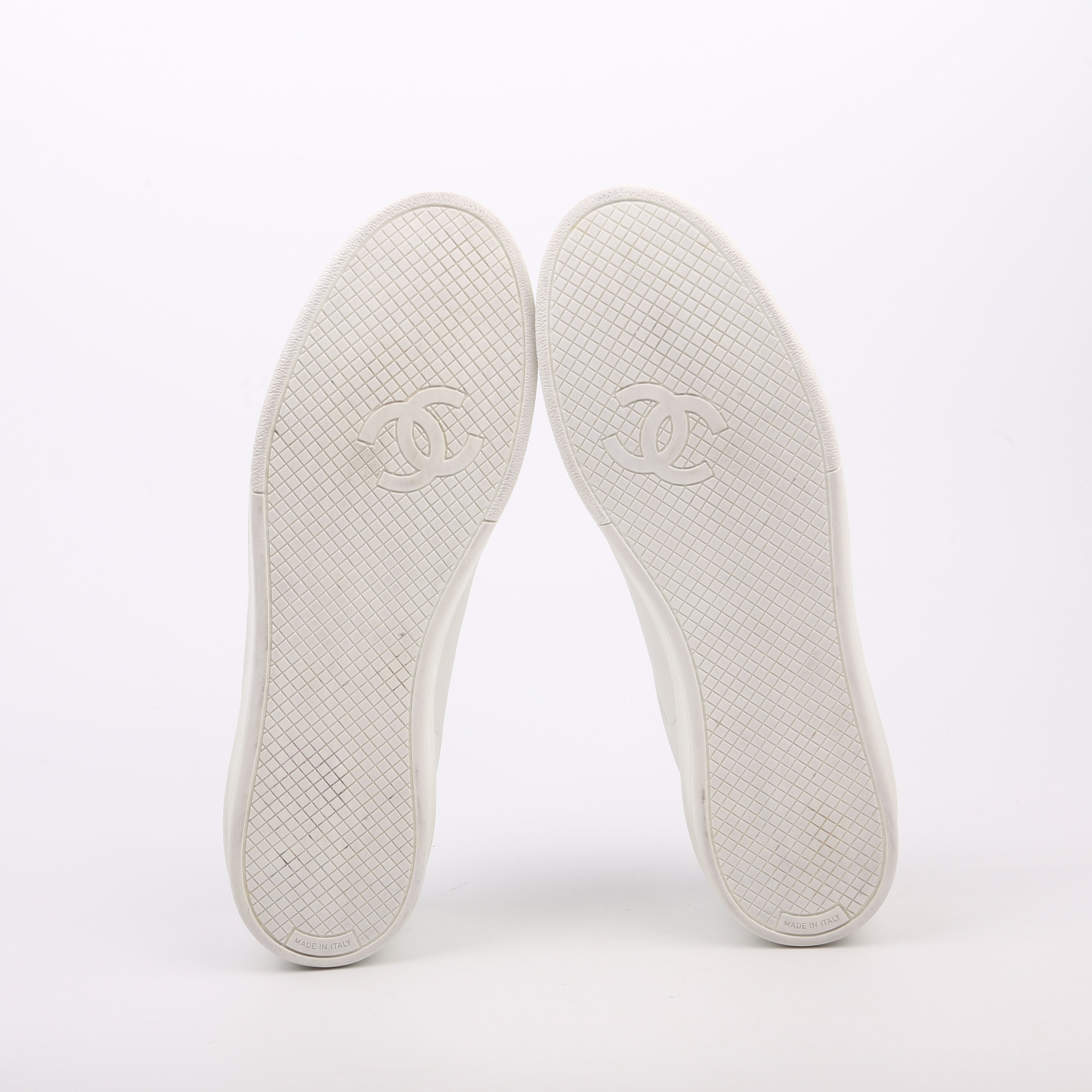Chanel Uniform Sneakers Size 41.5 White/Black