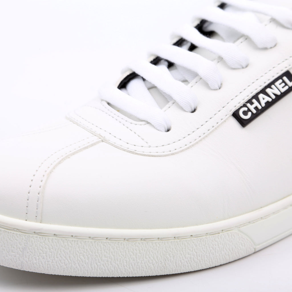Chanel Uniform Sneakers Size 41.5 White/Black