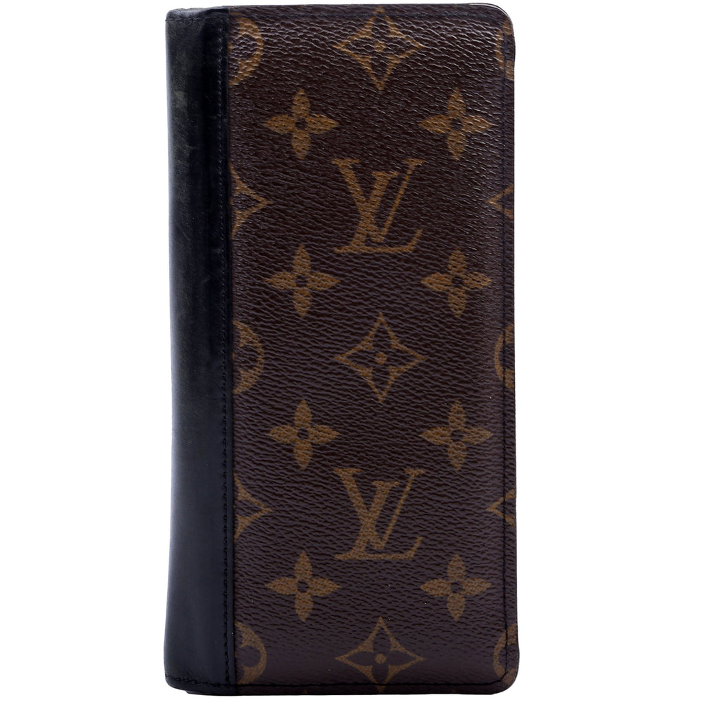 Louis Vuitton Brazza Wallet Macassar Monogram Black