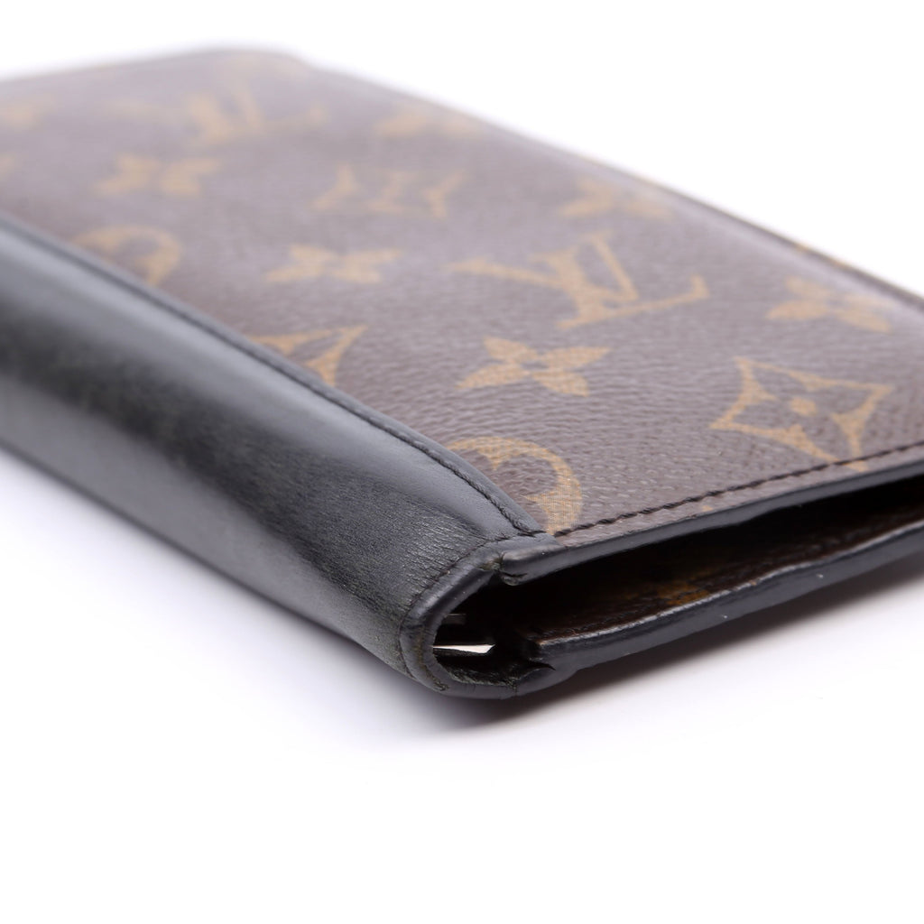 Louis Vuitton Brazza Wallet Macassar Monogram Black