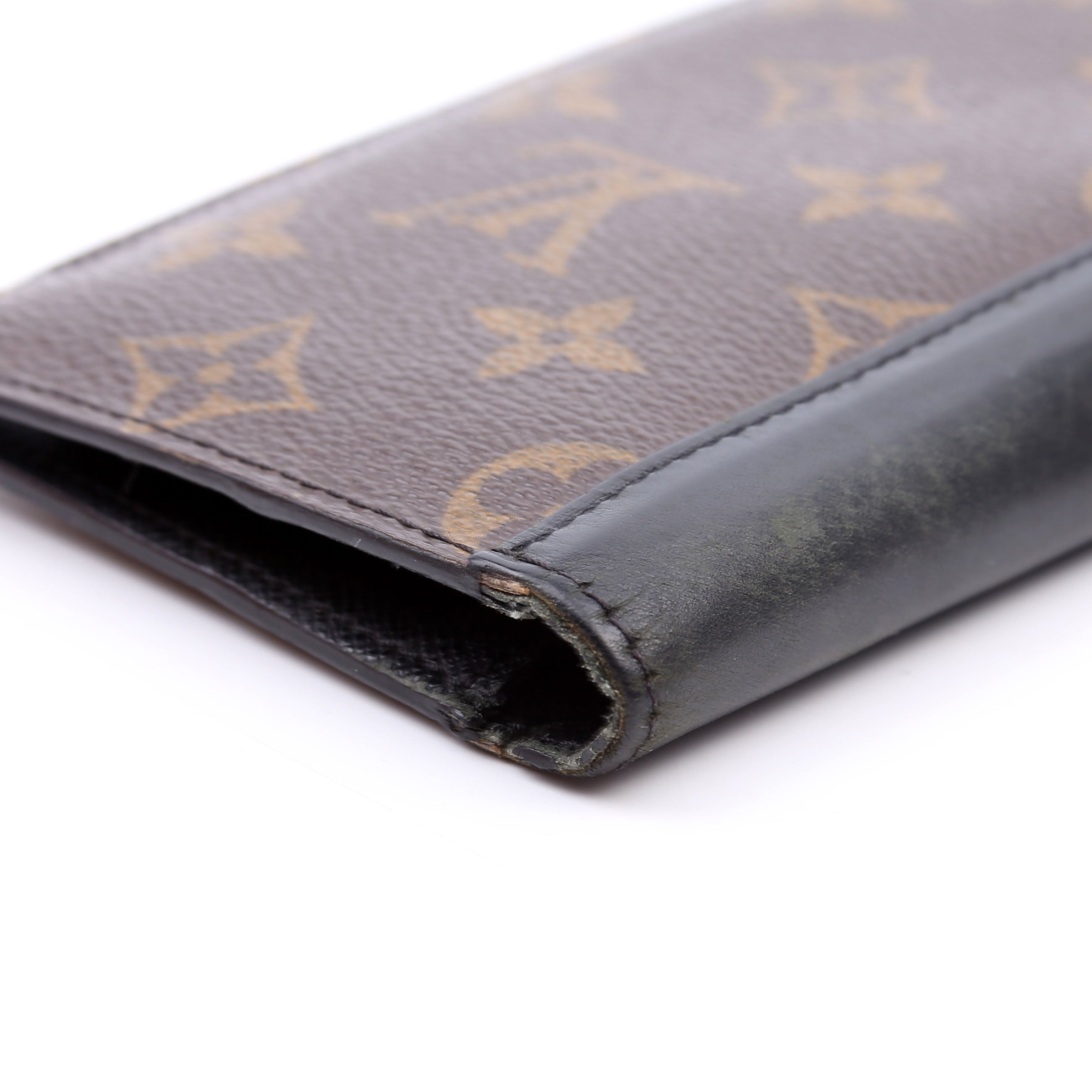 Louis Vuitton Brazza Wallet Macassar Monogram Black