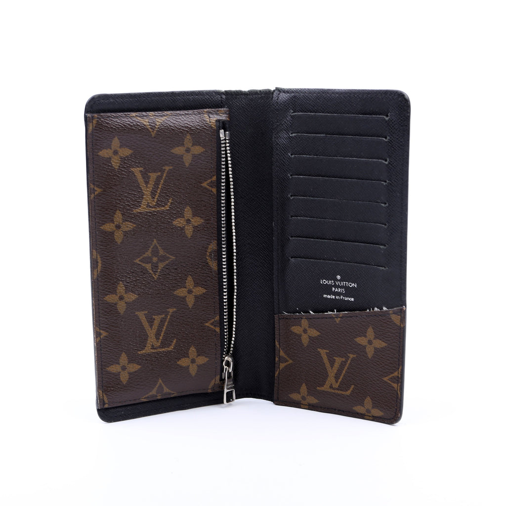Louis Vuitton Brazza Wallet Macassar Monogram Black