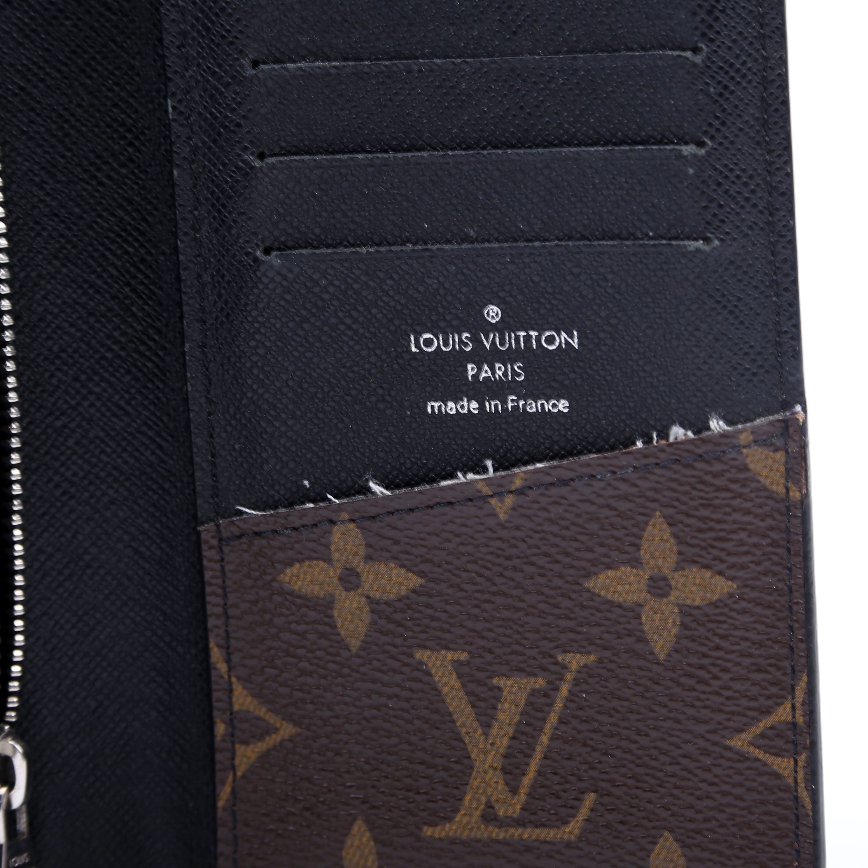 Louis Vuitton Brazza Wallet Macassar Monogram Black