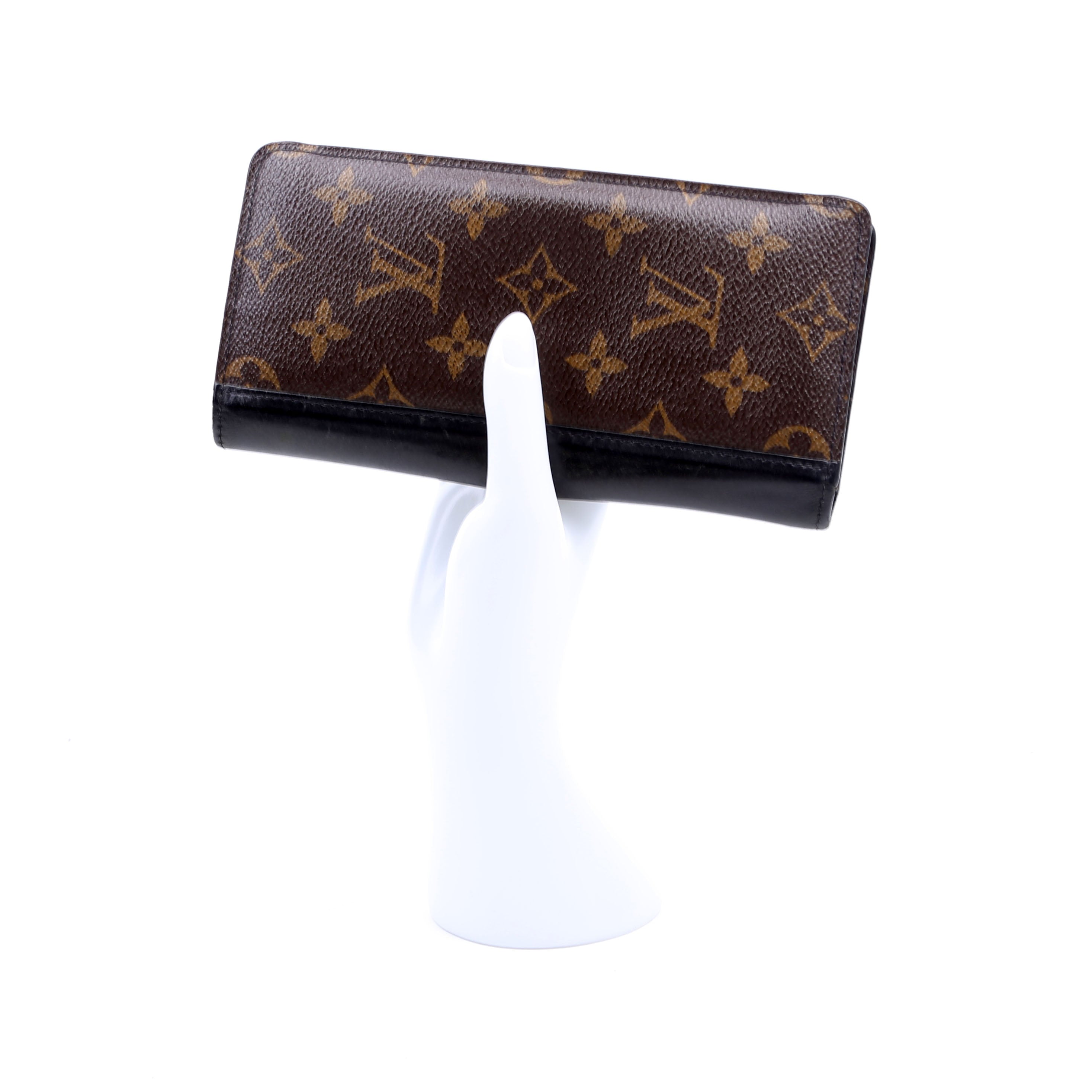Louis Vuitton Brazza Wallet Macassar Monogram Black