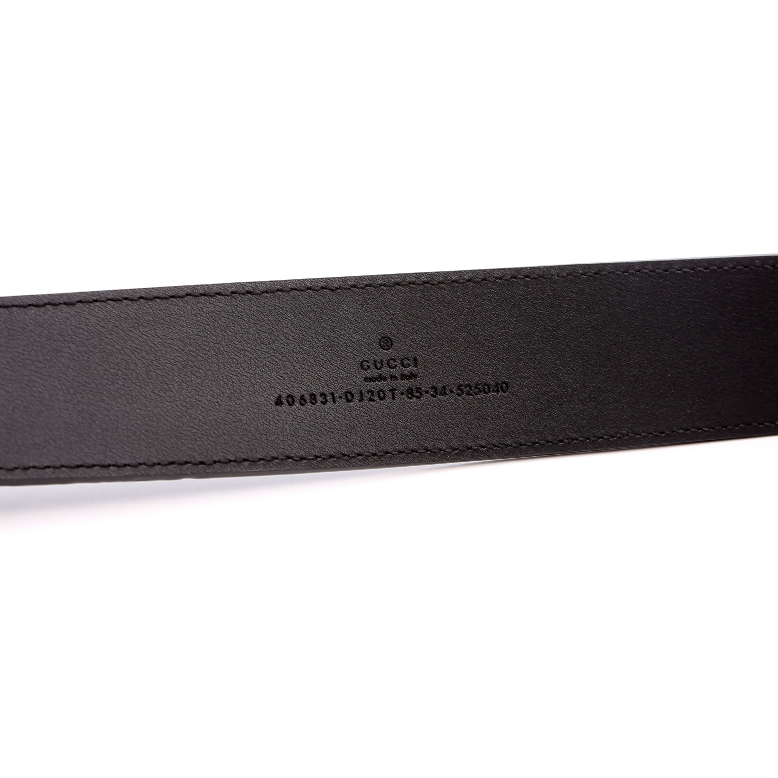 Gucci 406831 GG Marmont Belt Size 85/34 Black
