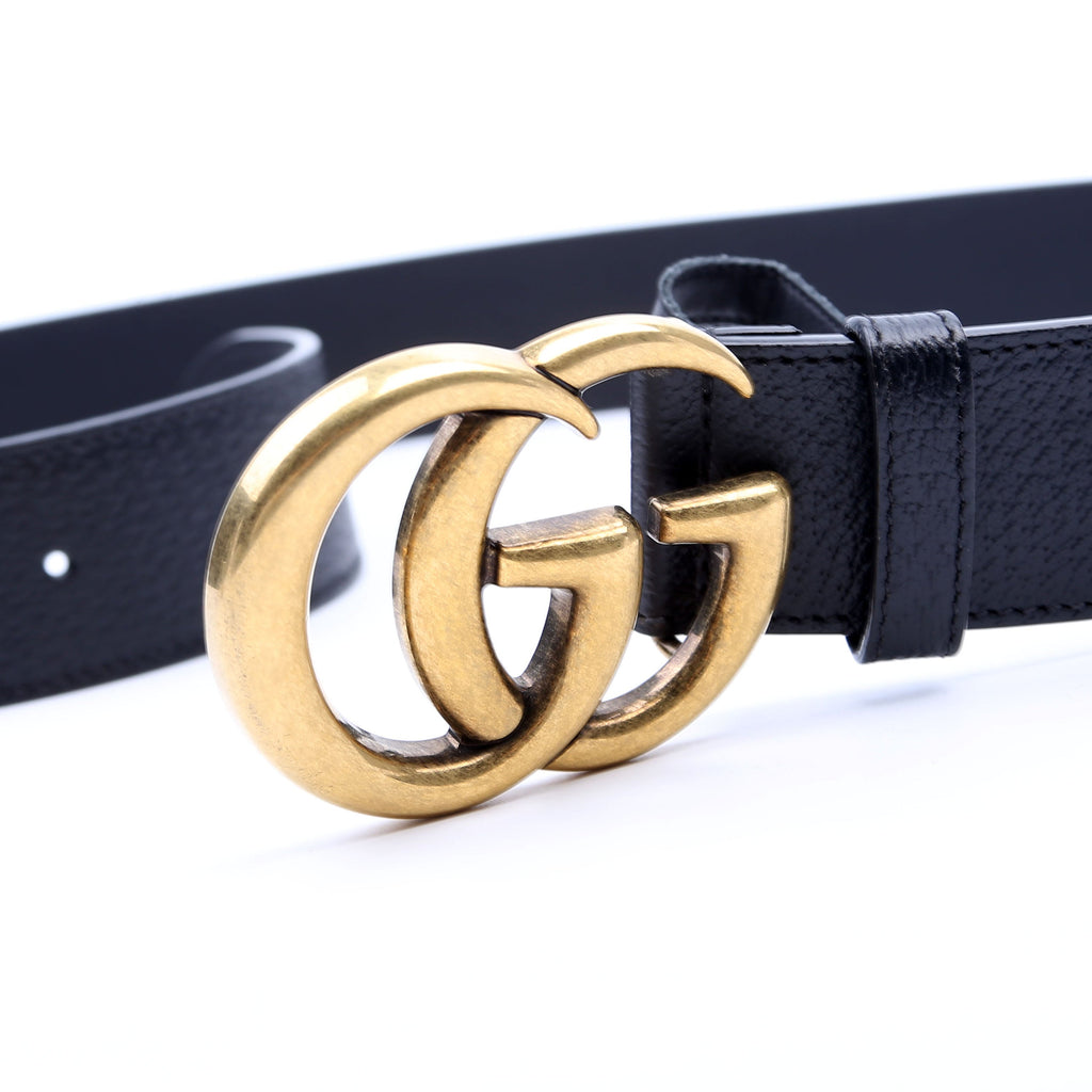 Gucci 406831 GG Marmont Belt Size 85/34 Black