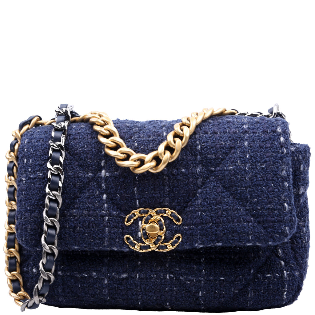Chanel Chanel 19 Small Tweed RFID Navy