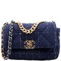 Chanel Chanel 19 Small Tweed RFID Navy