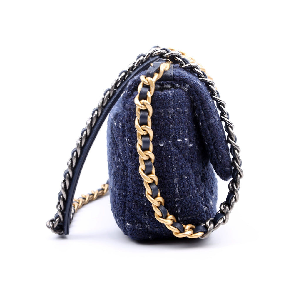 Chanel Chanel 19 Small Tweed RFID Navy