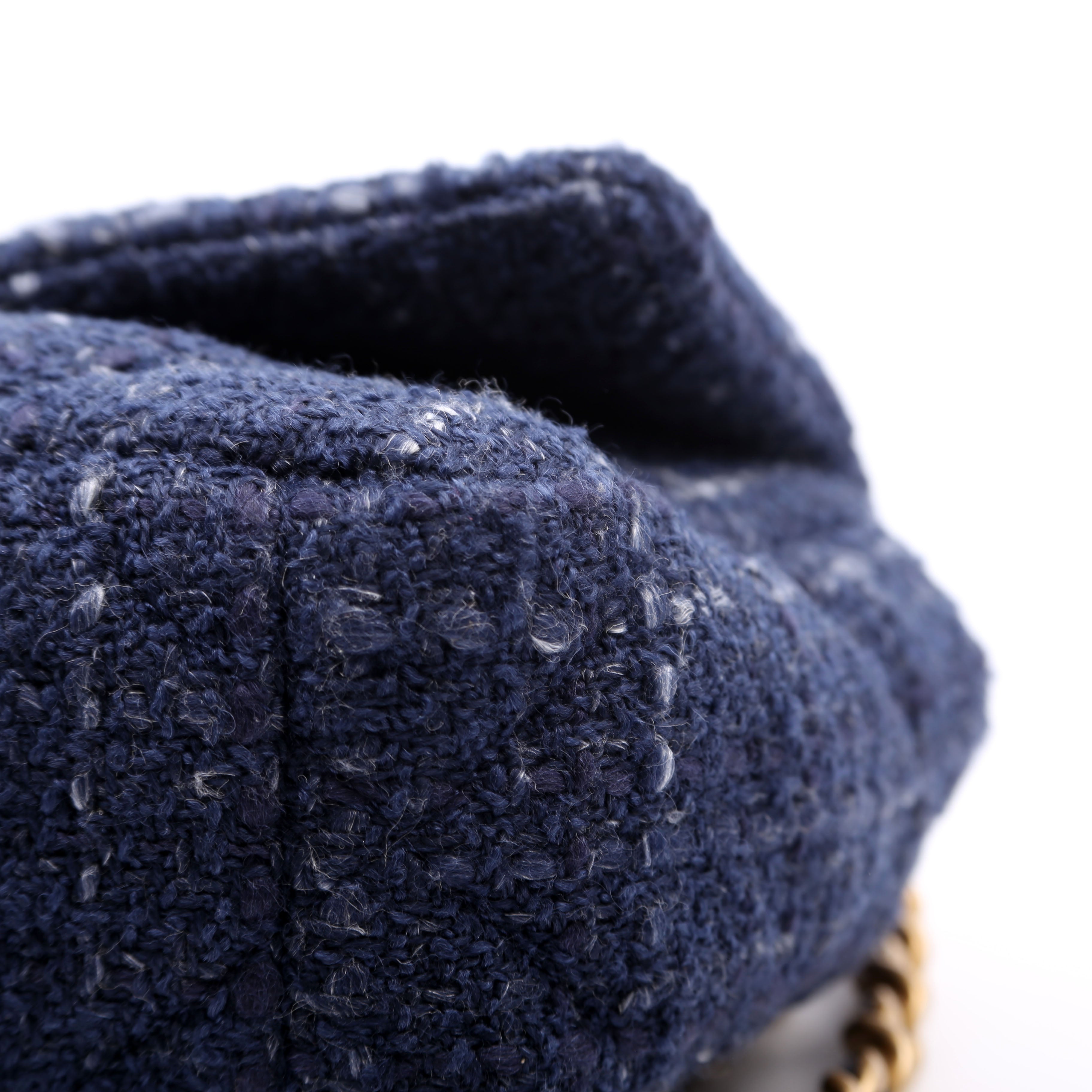 Chanel Chanel 19 Small Tweed RFID Navy