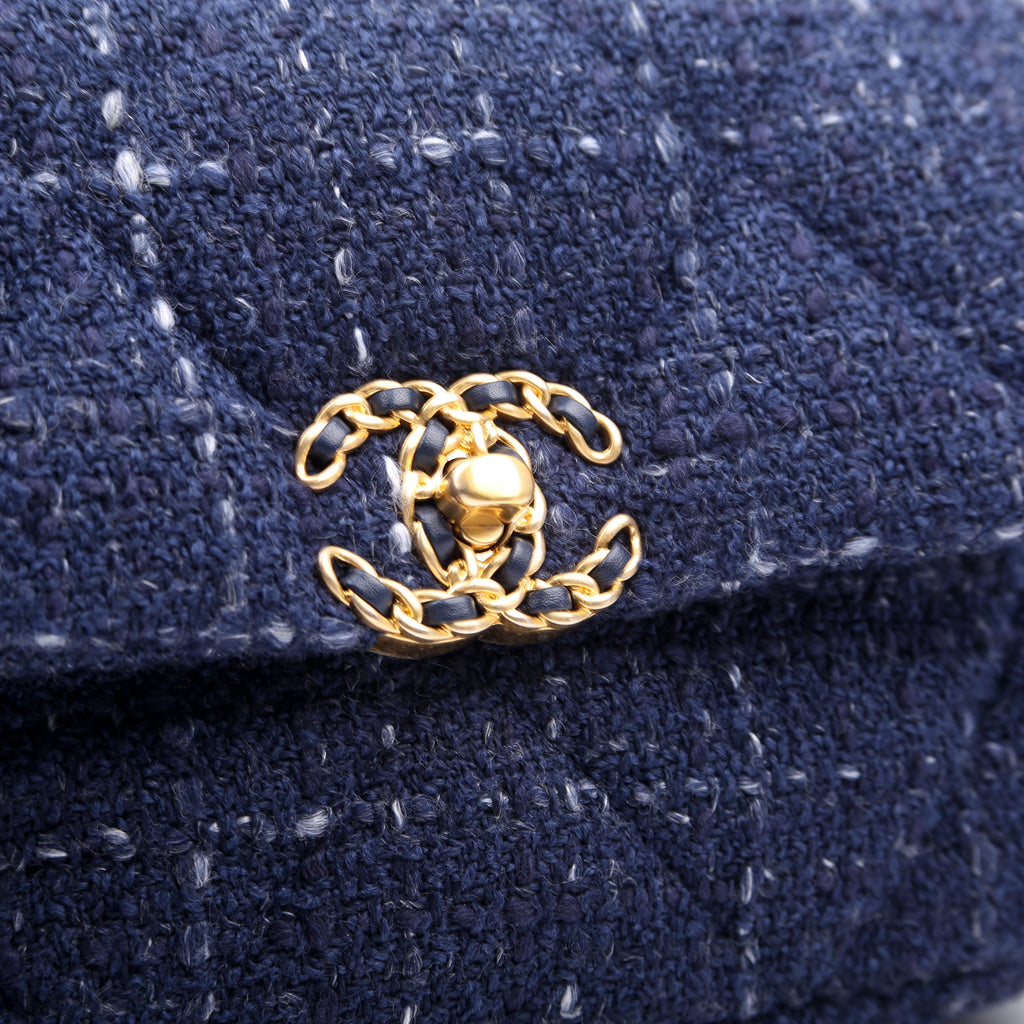Chanel Chanel 19 Small Tweed RFID Navy