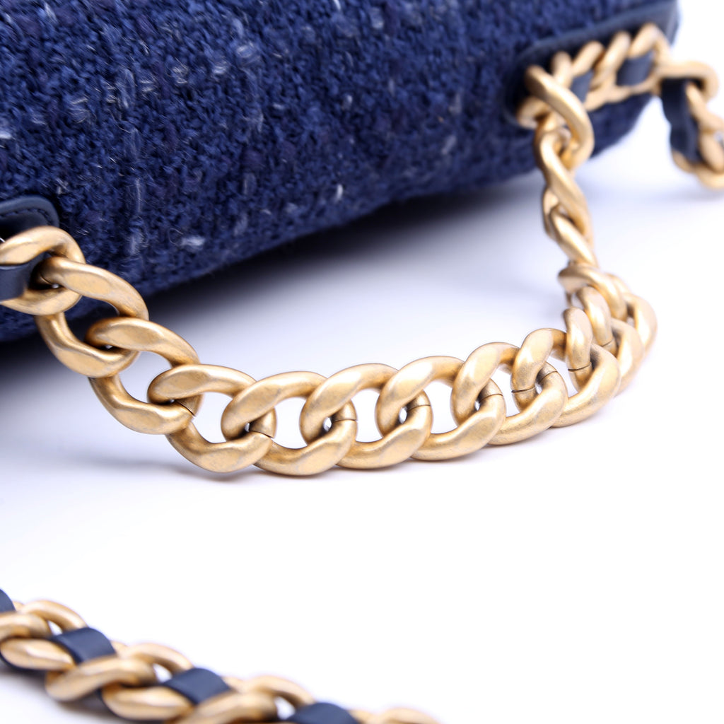 Chanel Chanel 19 Small Tweed RFID Navy