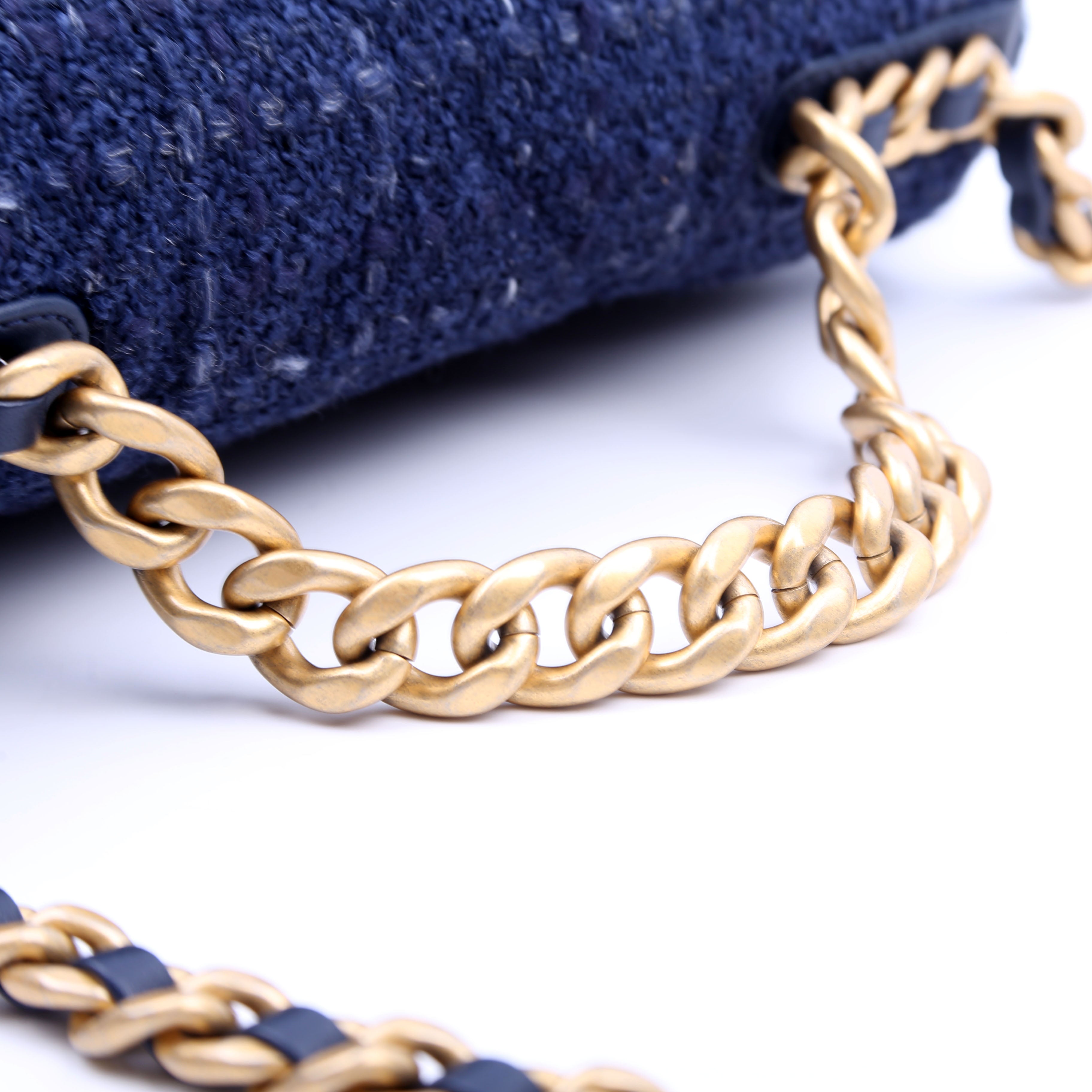 Chanel Chanel 19 Small Tweed RFID Navy
