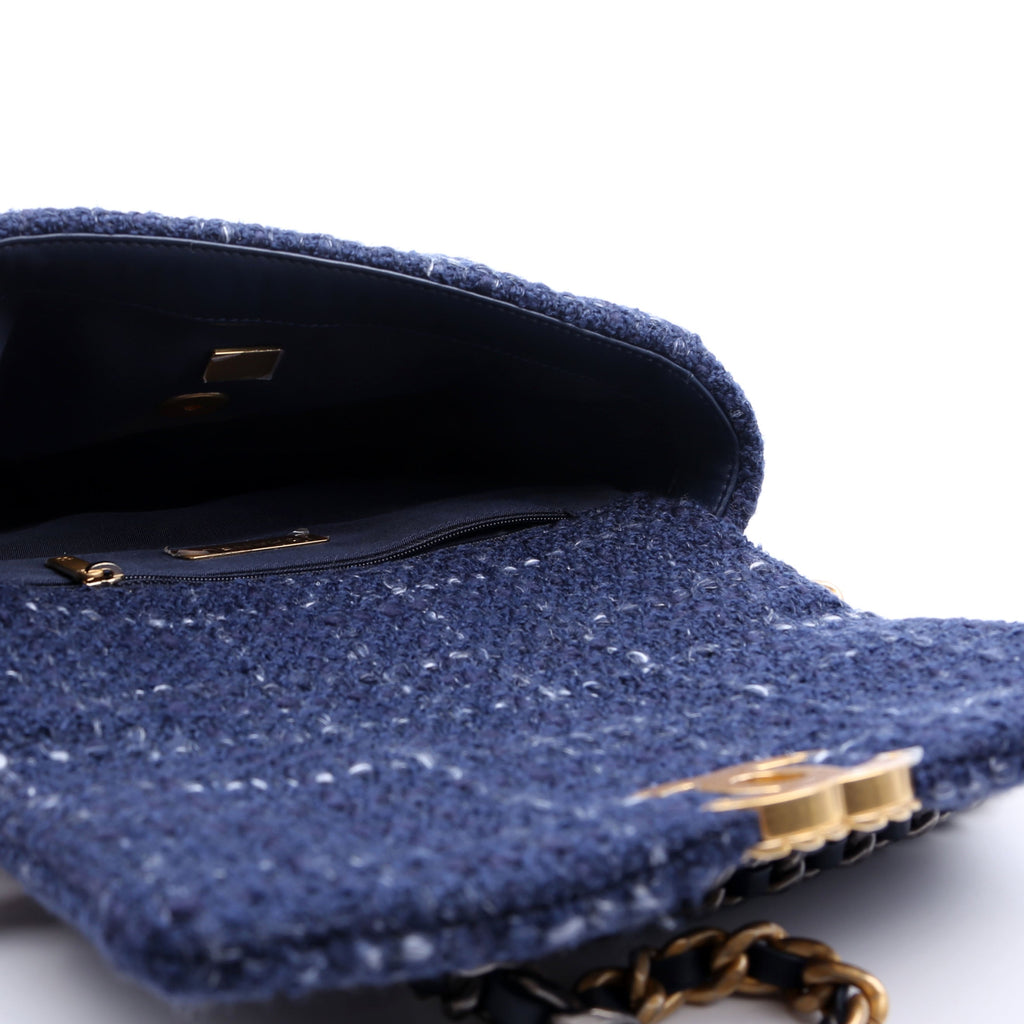 Chanel Chanel 19 Small Tweed RFID Navy