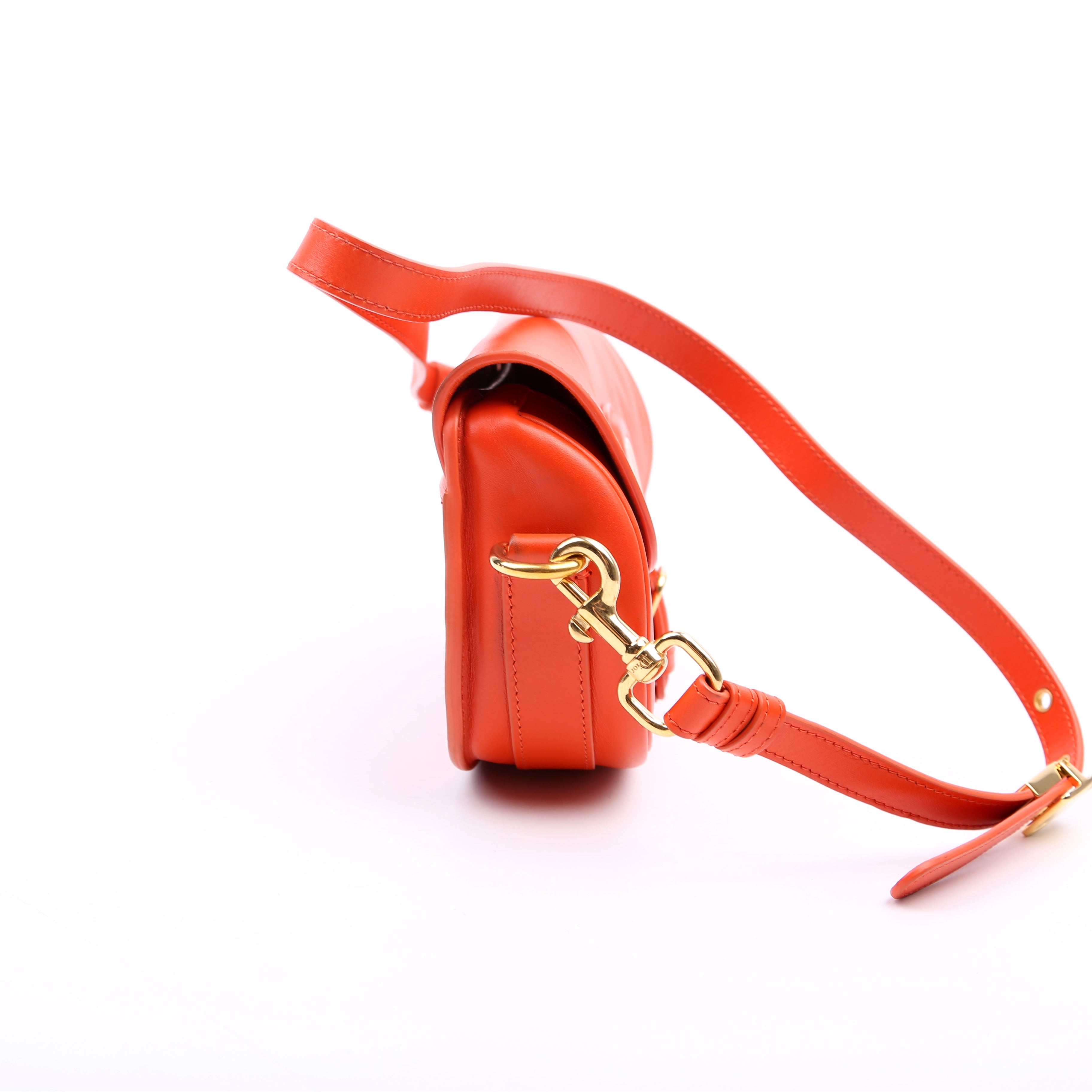 Christian Dior Bobby Bag East- West Box Calfskin Orange
