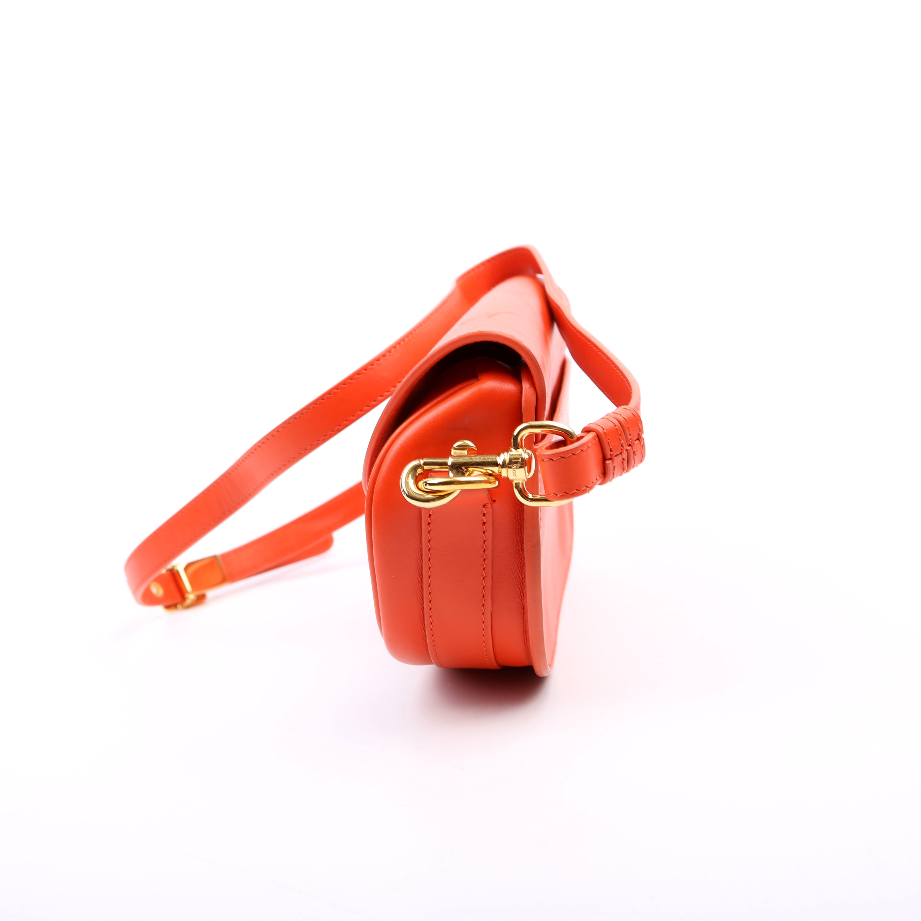 Christian Dior Bobby Bag East- West Box Calfskin Orange