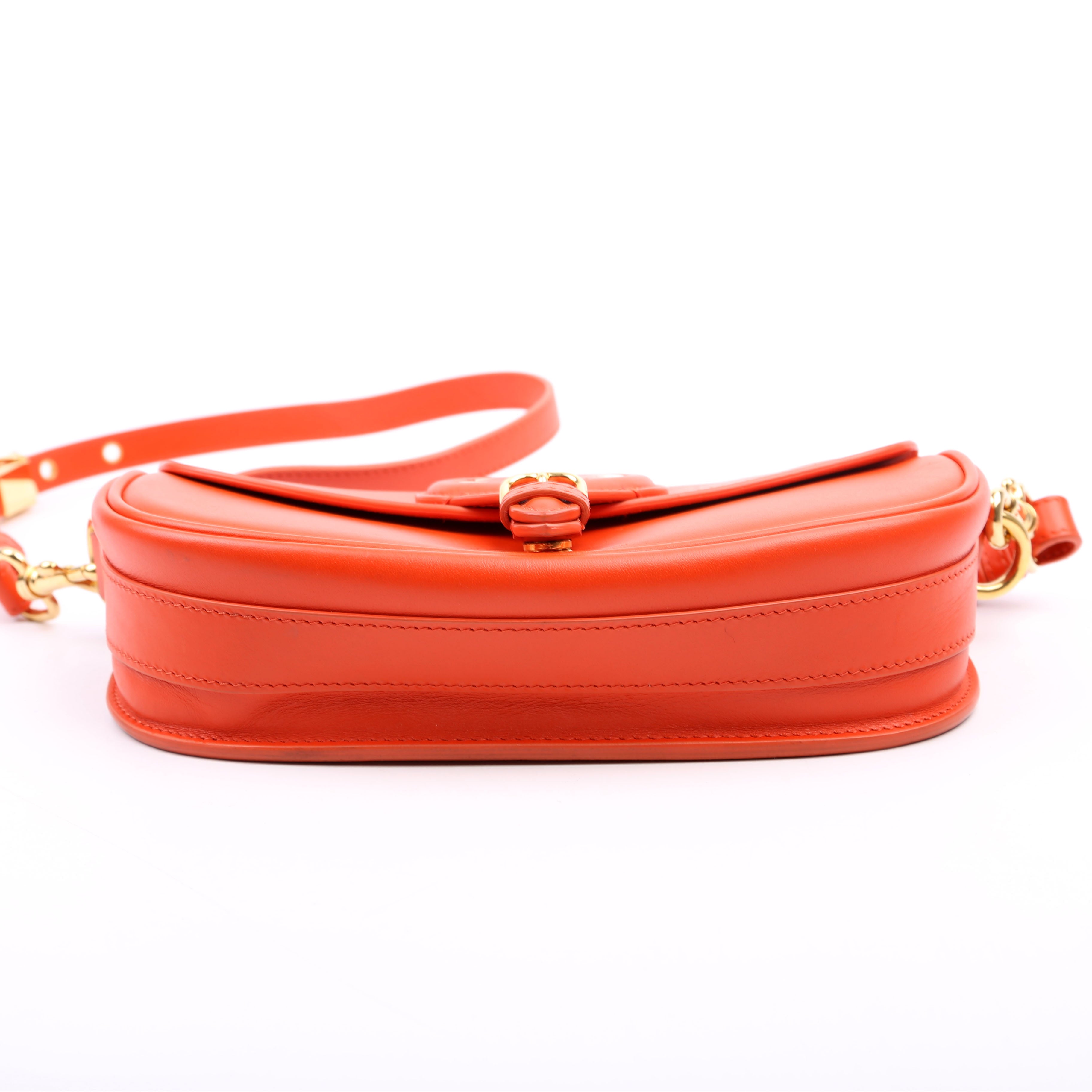 Christian Dior Bobby Bag East- West Box Calfskin Orange