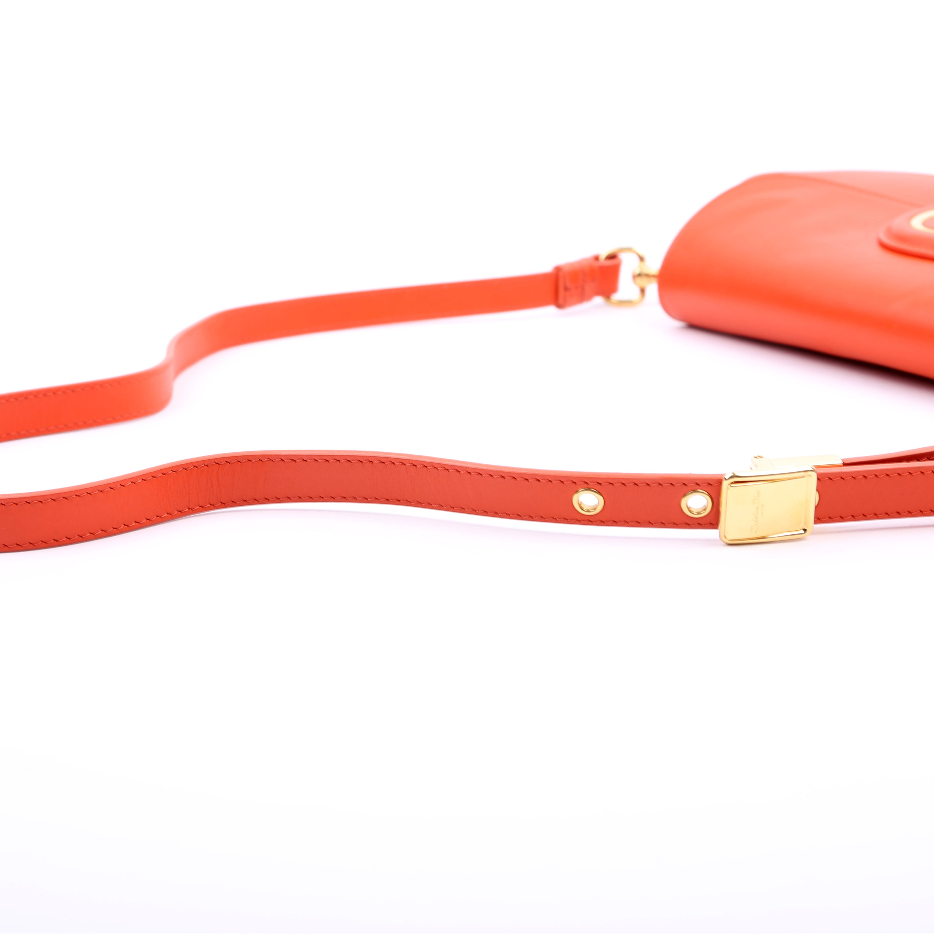 Christian Dior Bobby Bag East- West Box Calfskin Orange