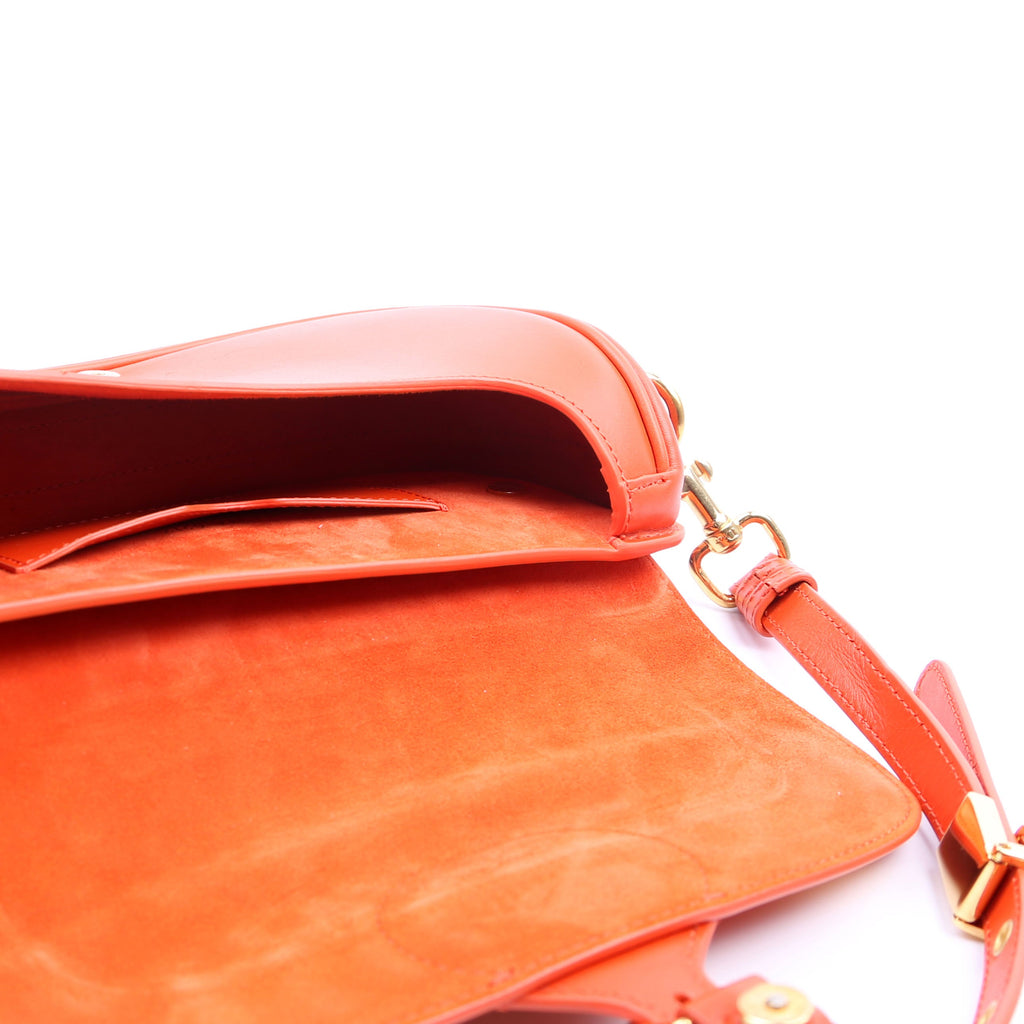 Christian Dior Bobby Bag East- West Box Calfskin Orange
