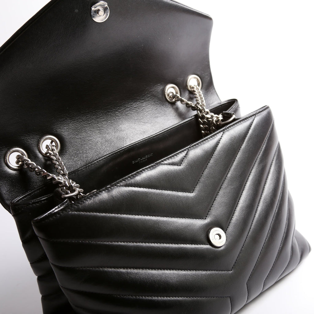 Saint Laurent LouLou Satchel Medium 487216 Black