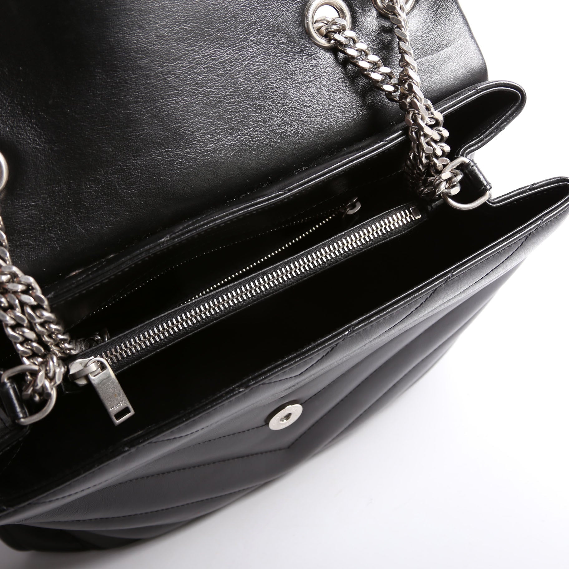 Saint Laurent LouLou Satchel Medium 487216 Black