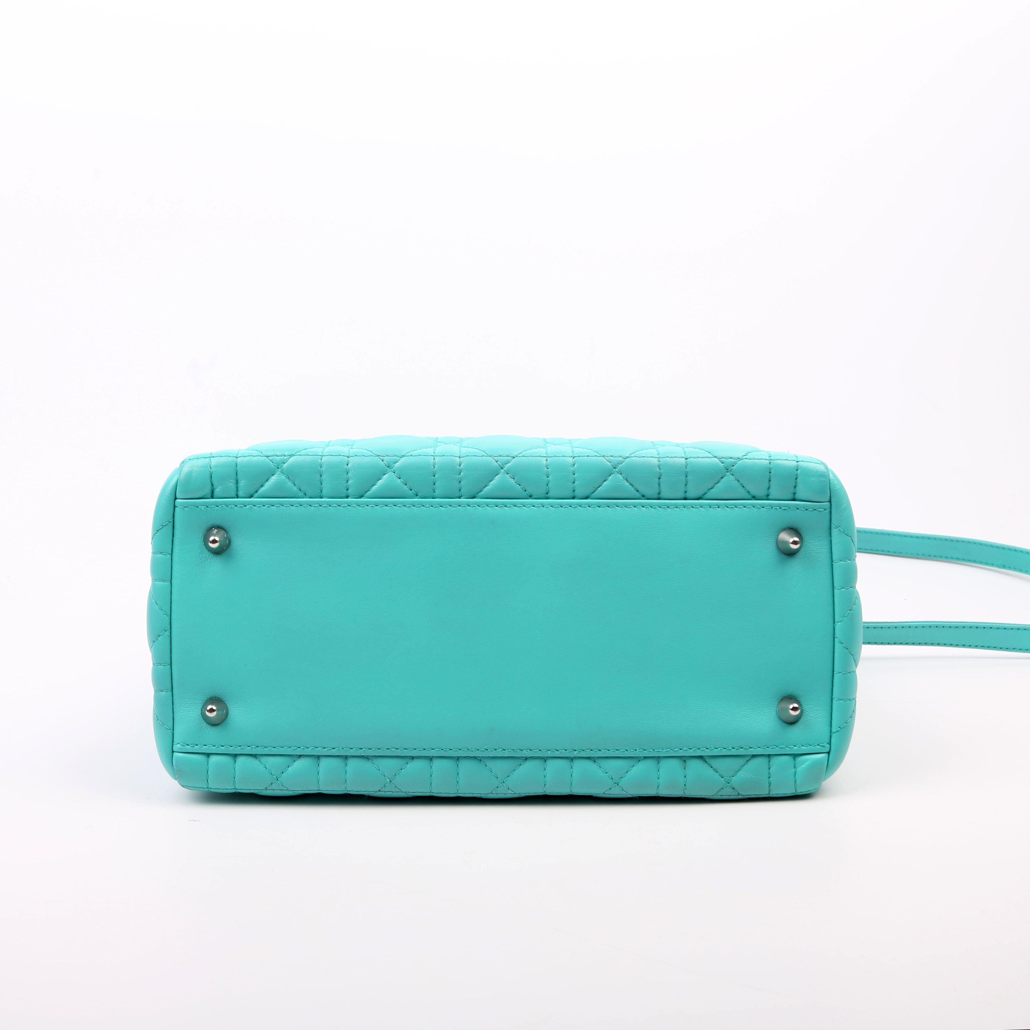 Christian Dior Lady Dior Medium Lambskin Teal