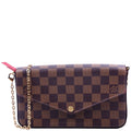 Louis Vuitton Pochette Felicie Damier Ebene Red