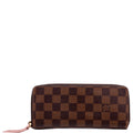 Louis Vuitton Clemence Wallet Damier Ebene Brown