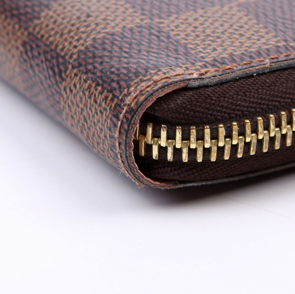 Louis Vuitton Clemence Wallet Damier Ebene Brown