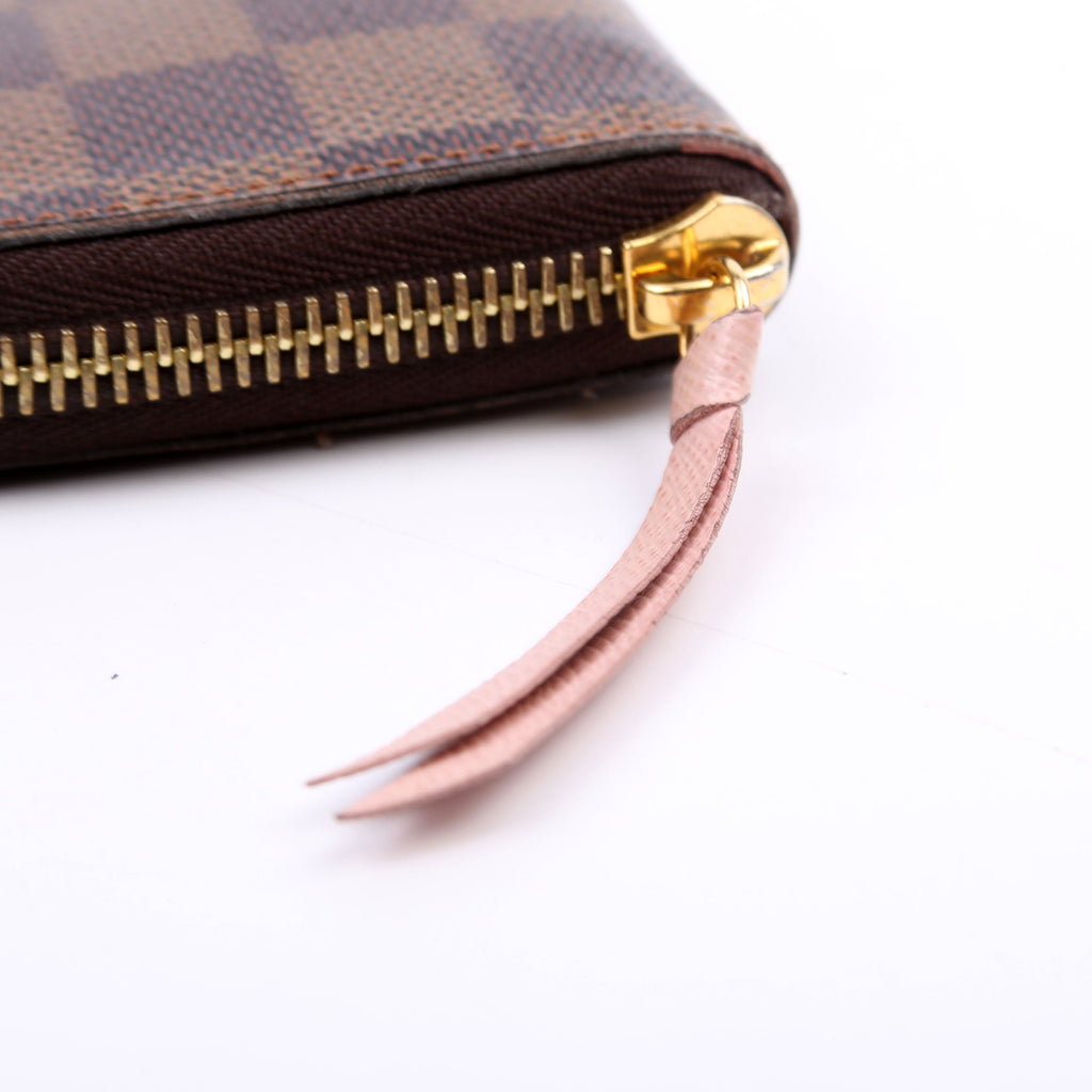 Louis Vuitton Clemence Wallet Damier Ebene Brown