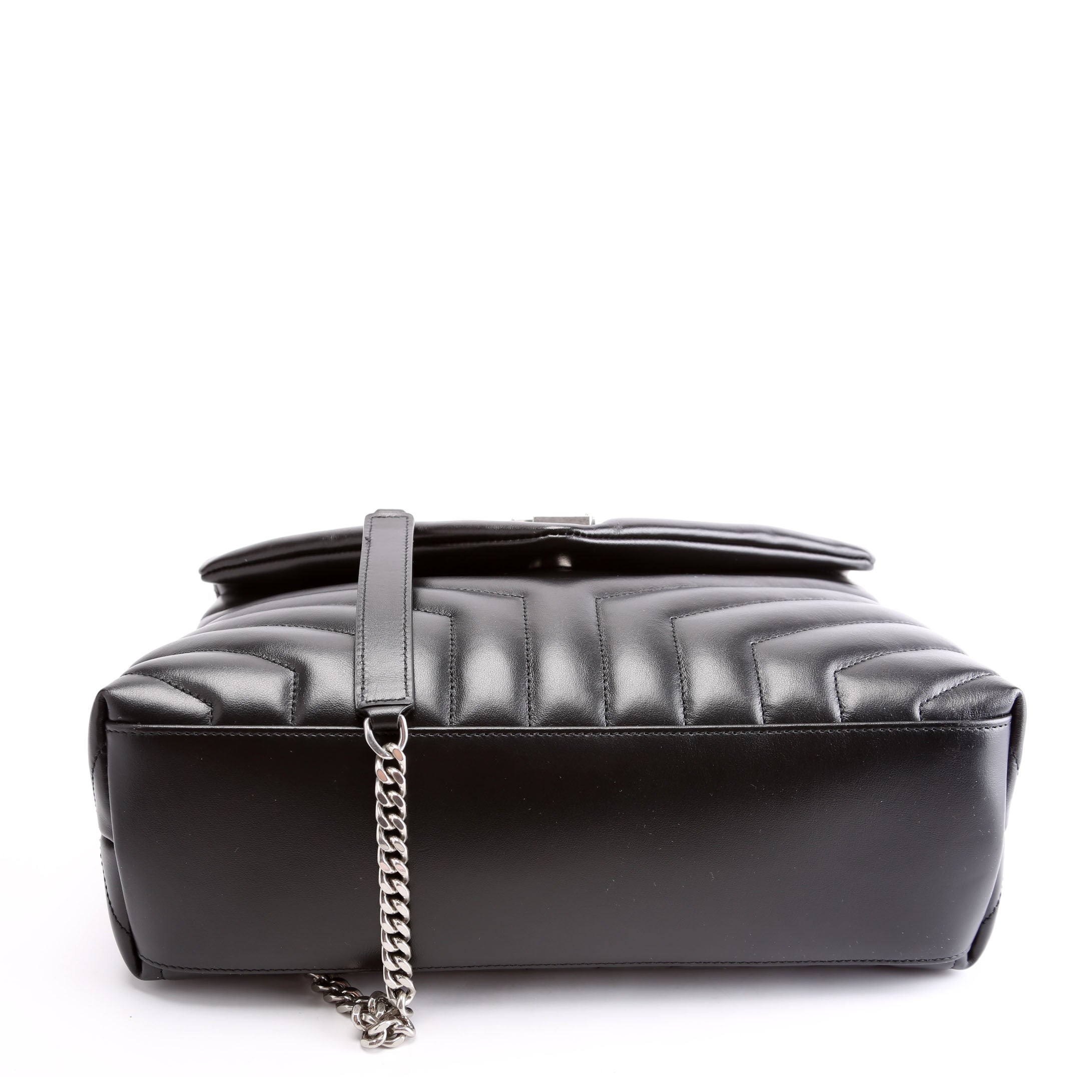 Saint Laurent Loulou Medium Quilted Black/Silver