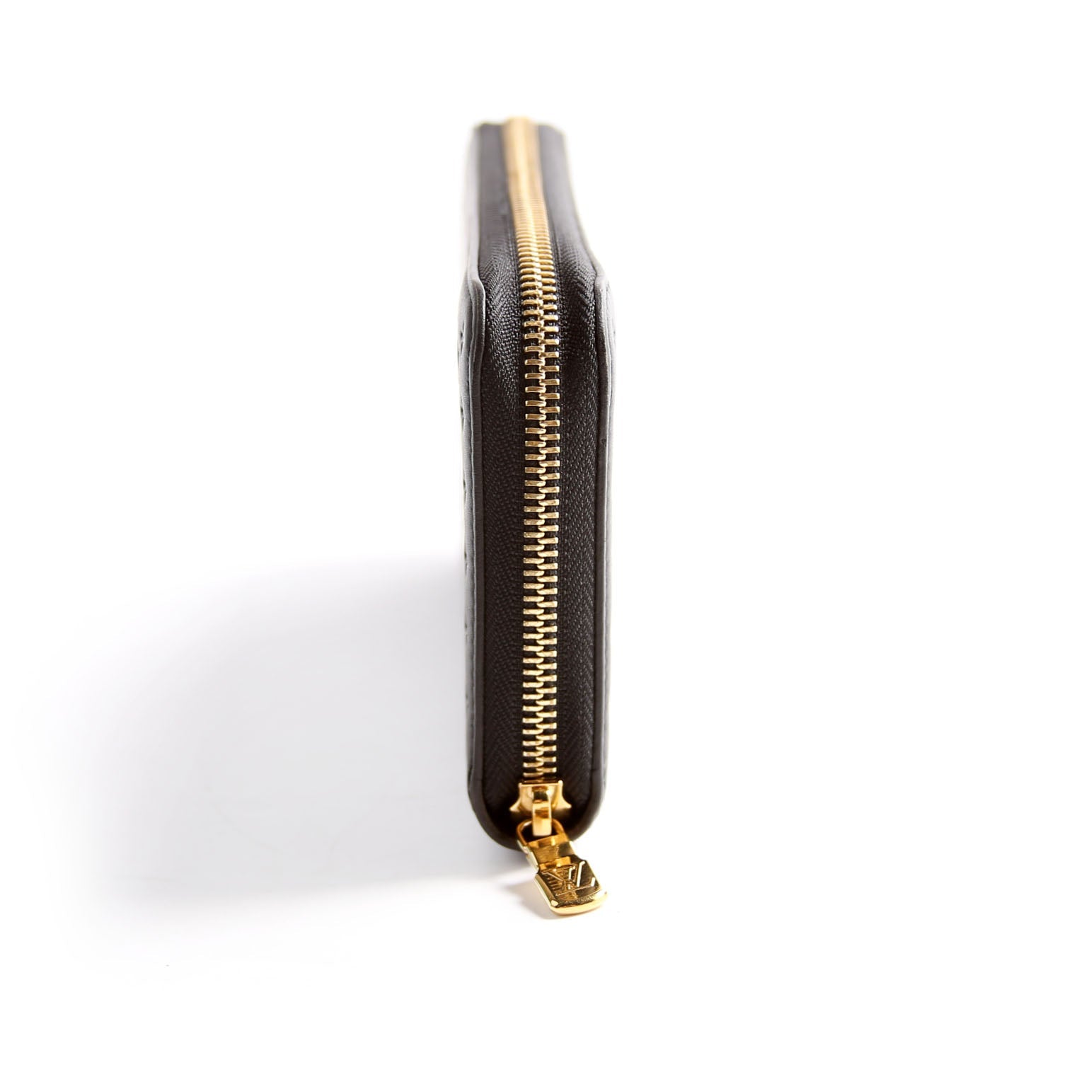 Louis Vuitton Zippy Wallet Nanogram Embossed Calfskin Black