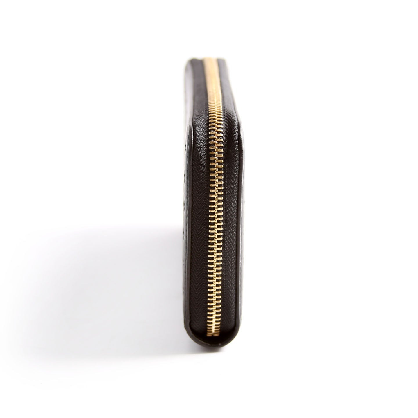 Louis Vuitton Zippy Wallet Nanogram Embossed Calfskin Black